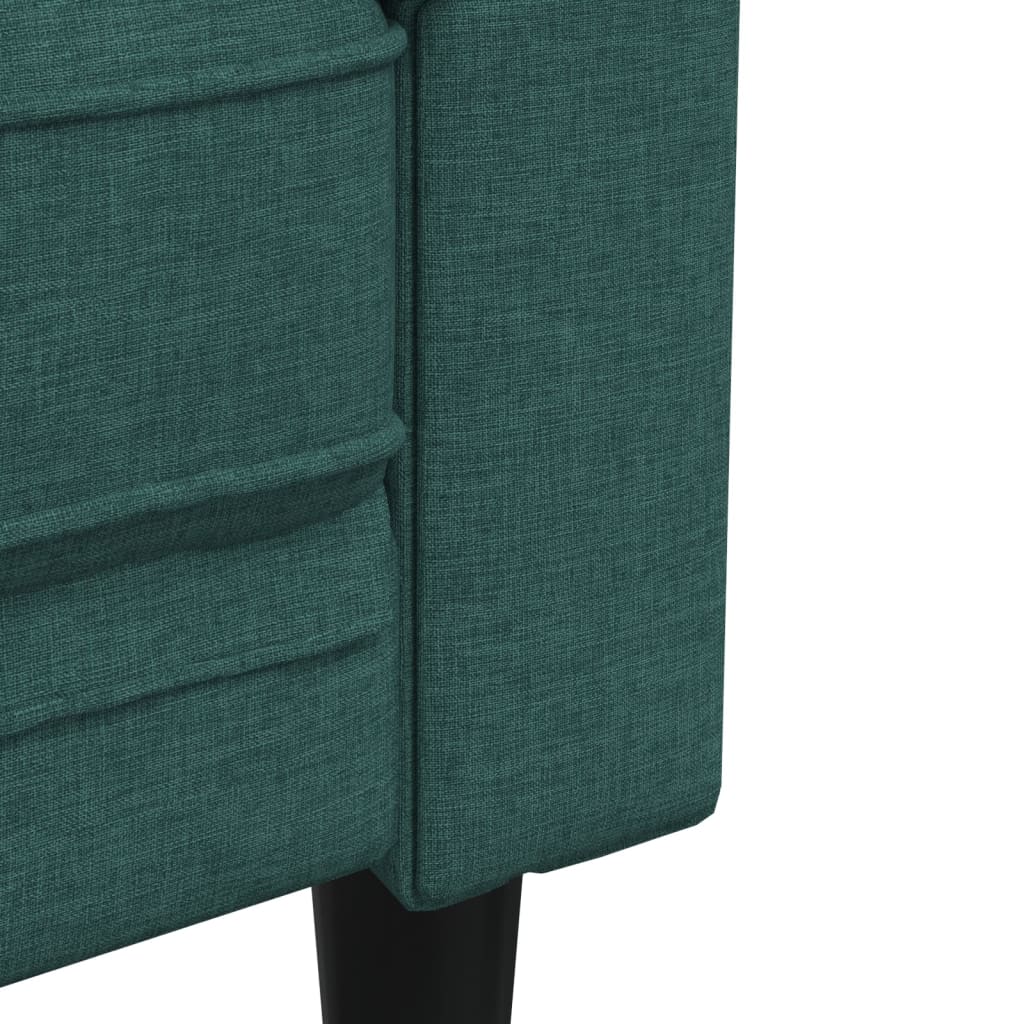 Ensemble de canapés 2 pcs vert foncé tissu Canapés vidaXL