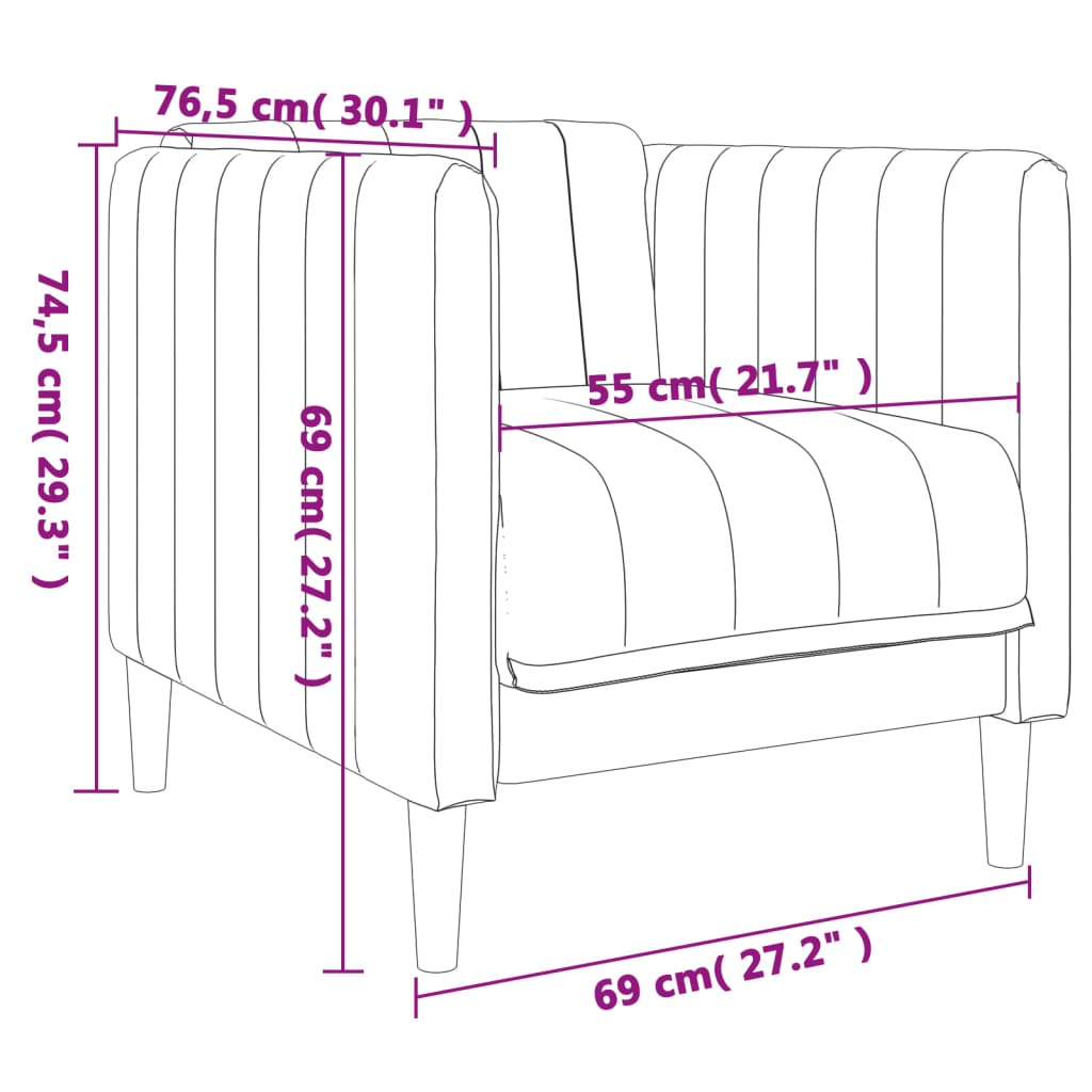 Ensemble de canapés 3 pcs taupe tissu Canapés vidaXL   