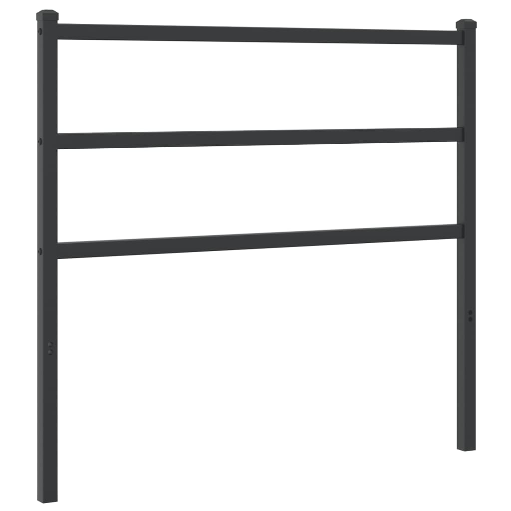 Tête de lit métal noir 100 cm Têtes et pieds de lit vidaXL   