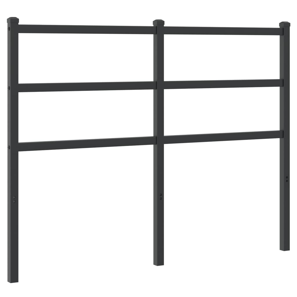 Tête de lit métal noir 120 cm Têtes et pieds de lit vidaXL   