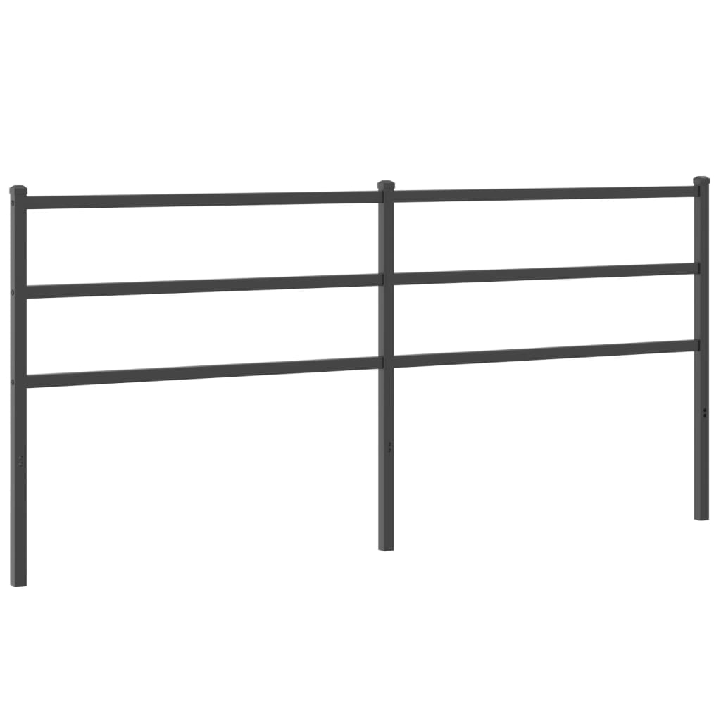 Tête de lit métal noir 180 cm Têtes et pieds de lit vidaXL   