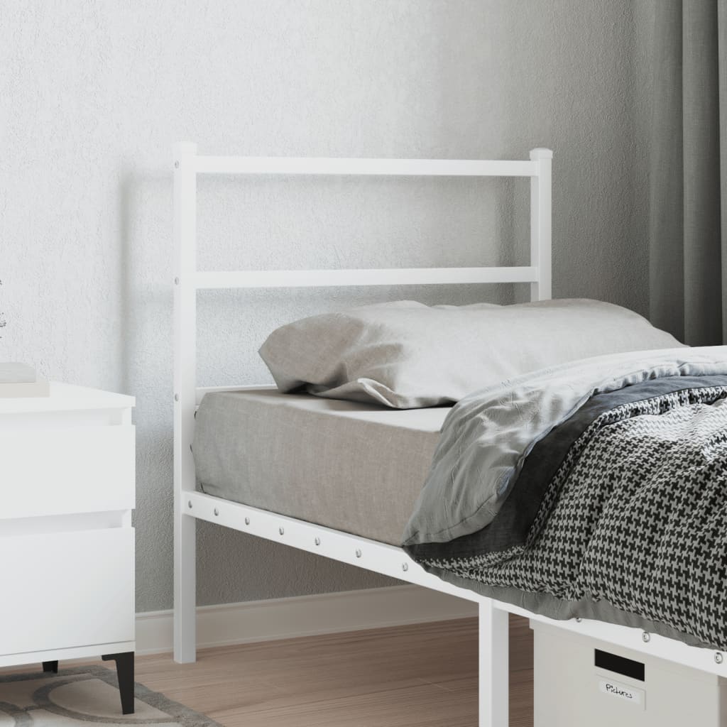 Tête de lit métal blanc 80 cm Têtes et pieds de lit vidaXL   