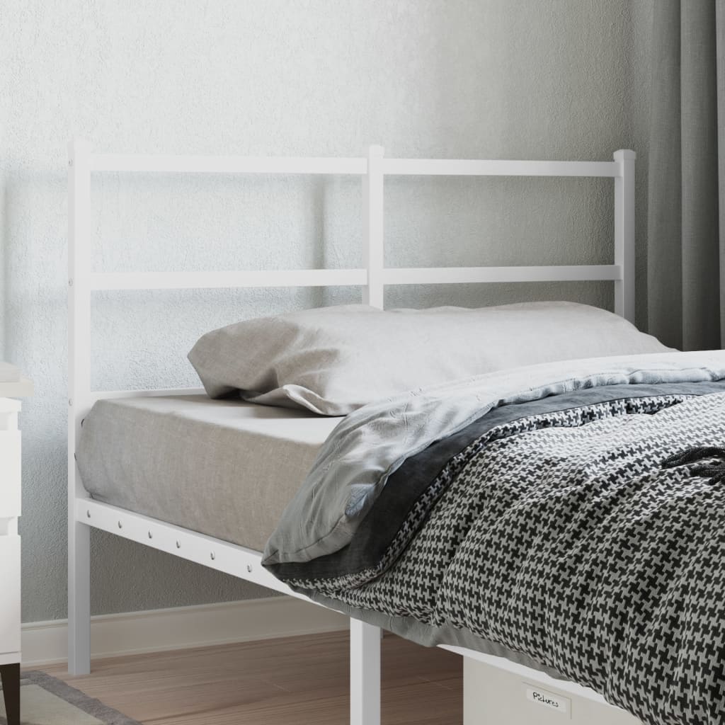 Tête de lit métal blanc 120 cm Têtes et pieds de lit vidaXL   