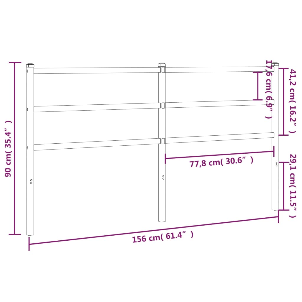 Tête de lit métal blanc 150 cm Têtes et pieds de lit vidaXL   