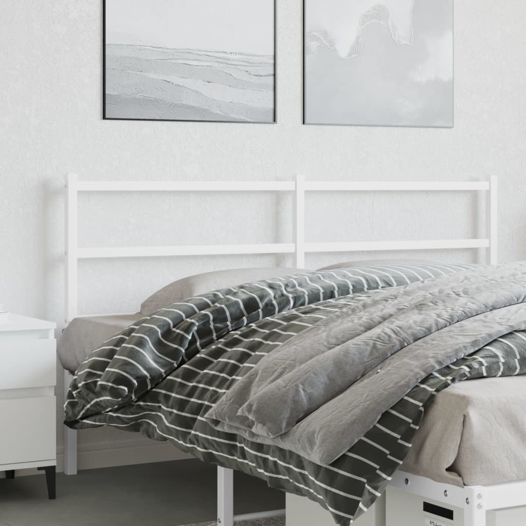 Tête de lit métal blanc 150 cm Têtes et pieds de lit vidaXL   