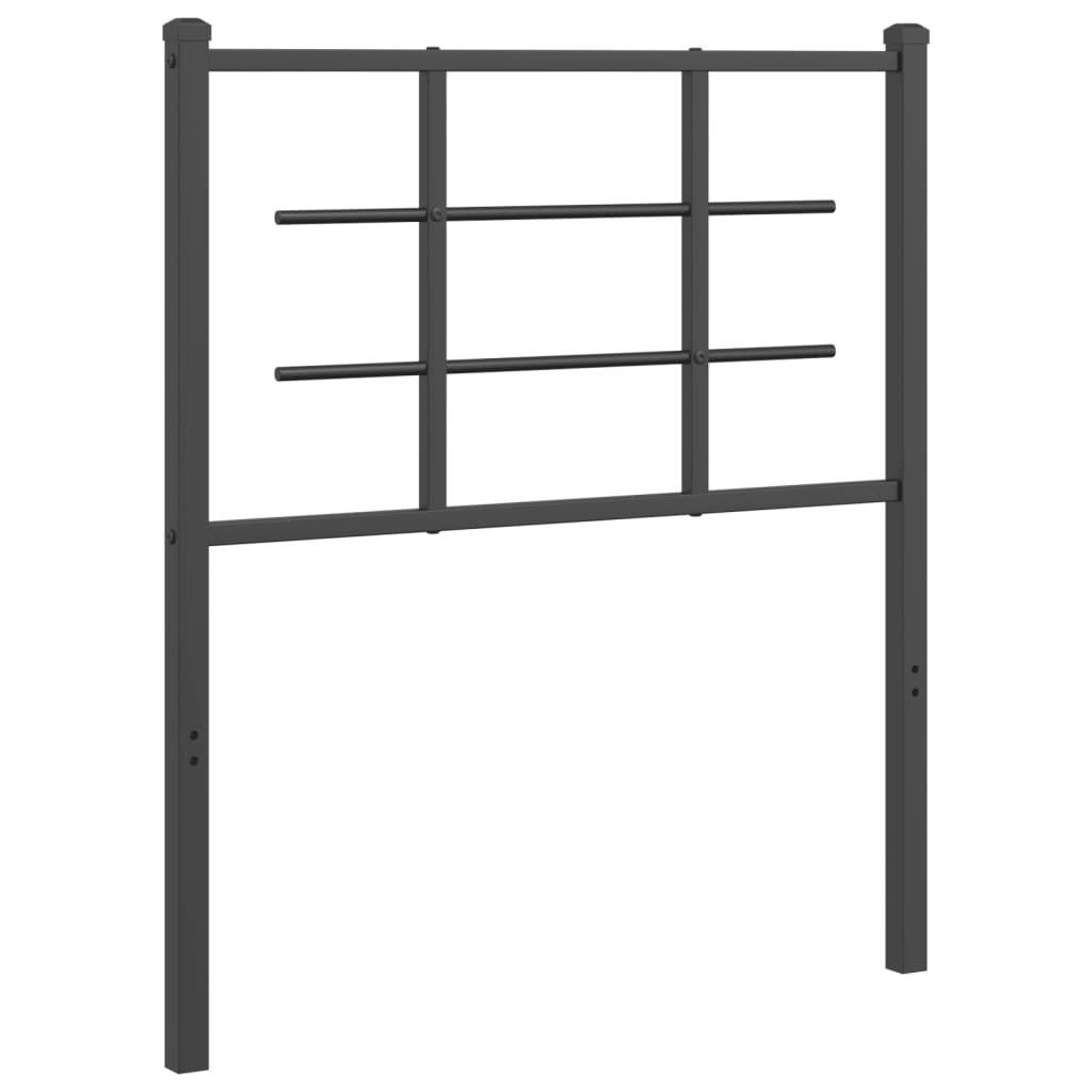 Tête de lit métal noir 75 cm Têtes et pieds de lit vidaXL   