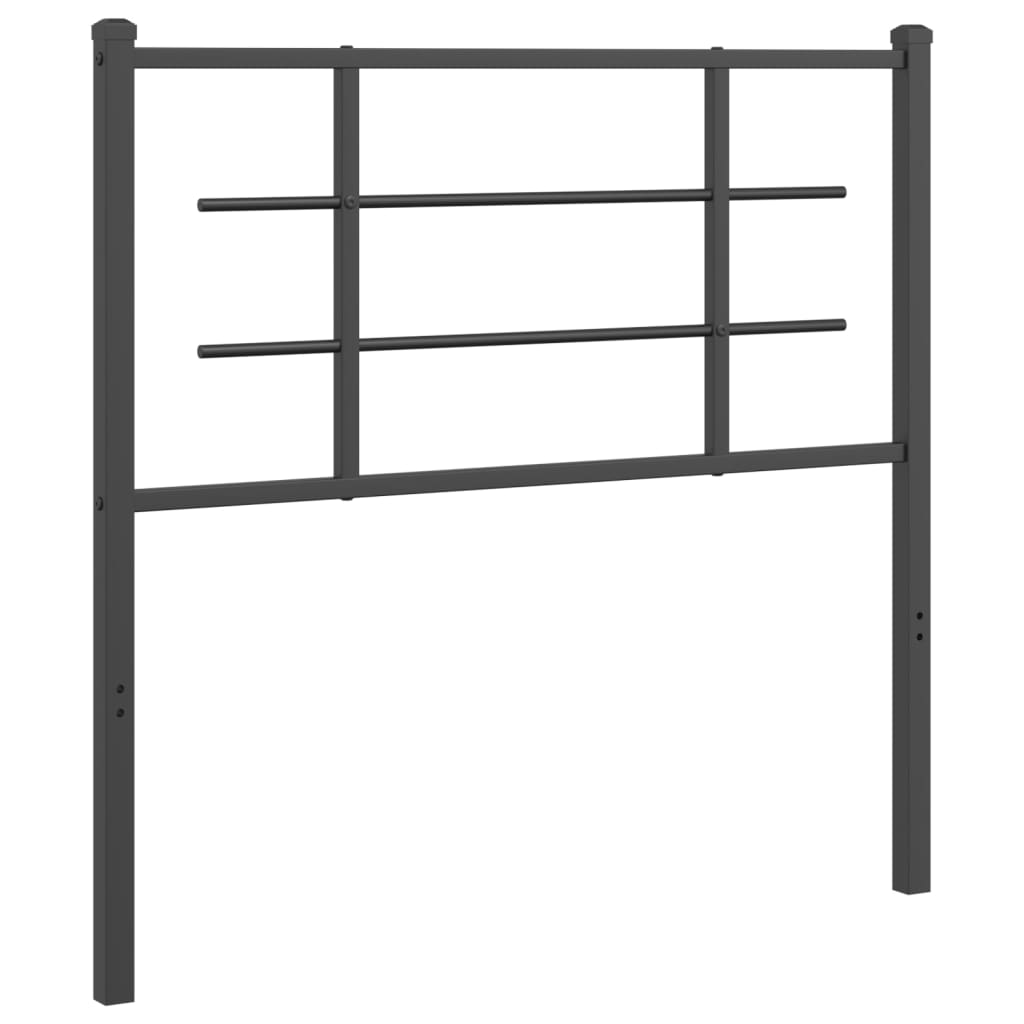 Tête de lit métal noir 100 cm Têtes et pieds de lit vidaXL   