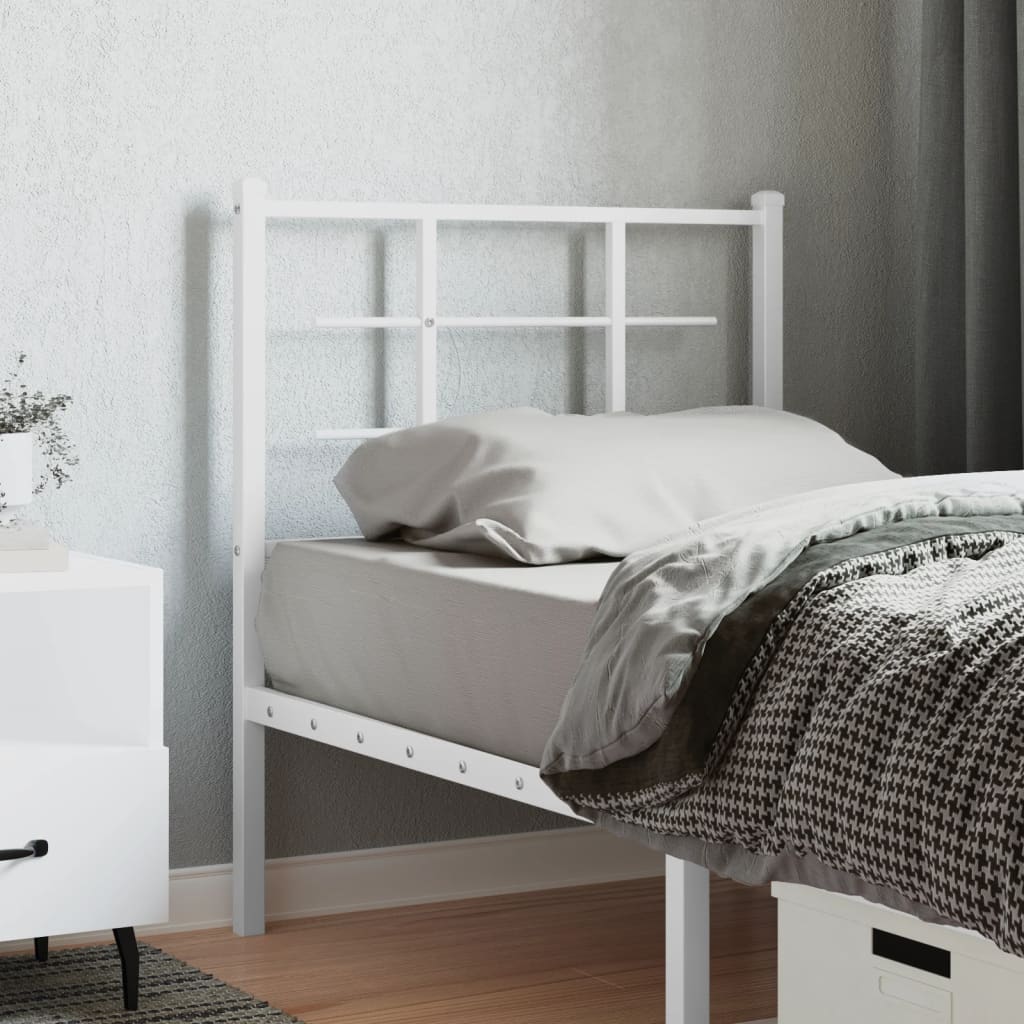 Tête de lit métal blanc 75 cm Têtes et pieds de lit vidaXL   