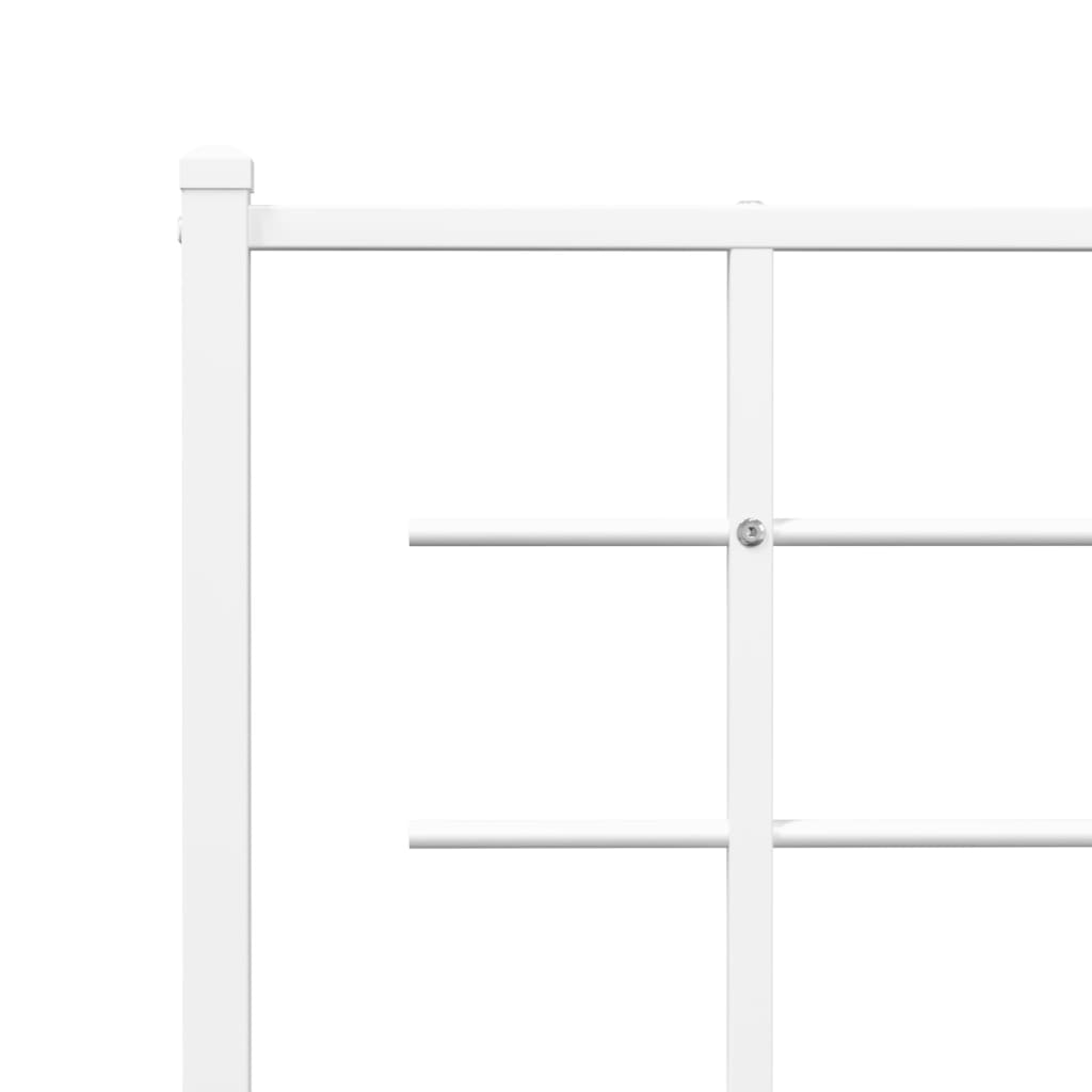 Tête de lit métal blanc 80 cm Têtes et pieds de lit vidaXL   