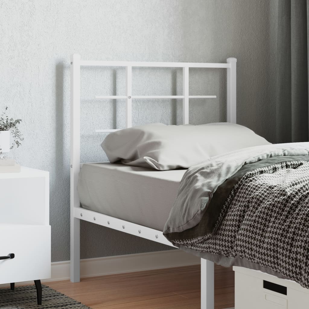 Tête de lit métal blanc 80 cm Têtes et pieds de lit vidaXL   