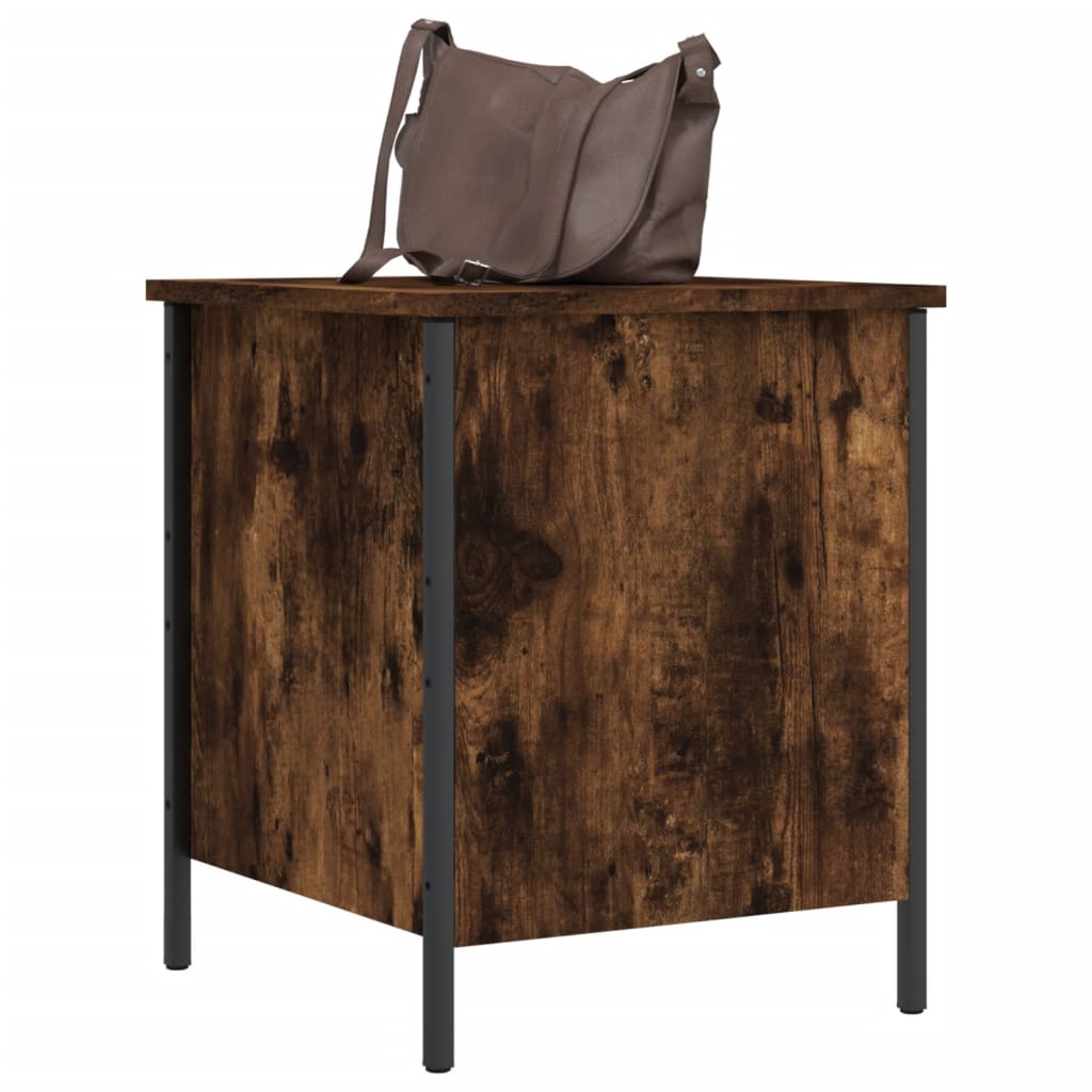 Banc de rangement chêne fumé 40x42,5x50 cm bois d'ingénierie Bancs coffres vidaXL   