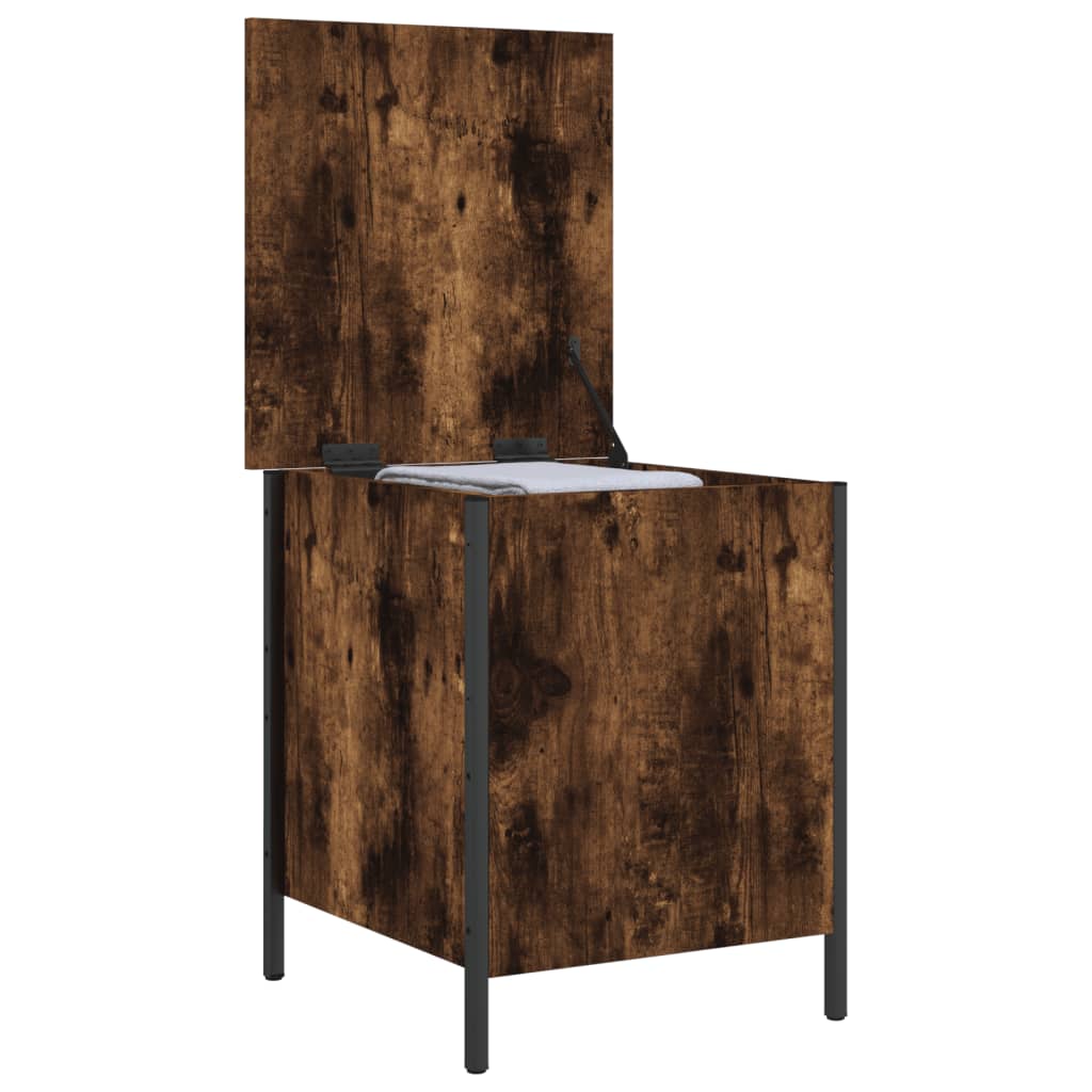 Banc de rangement chêne fumé 40x42,5x50 cm bois d'ingénierie Bancs coffres vidaXL   