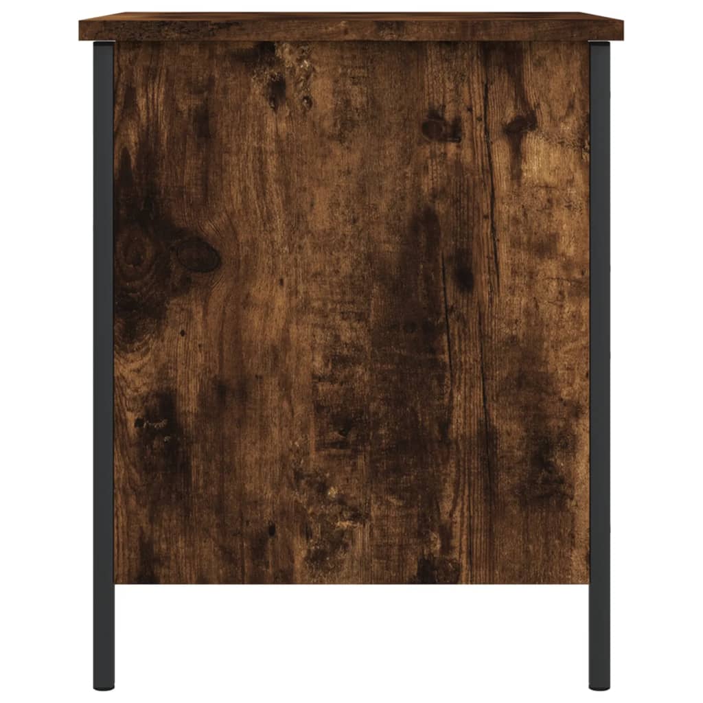 Banc de rangement chêne fumé 40x42,5x50 cm bois d'ingénierie Bancs coffres vidaXL   