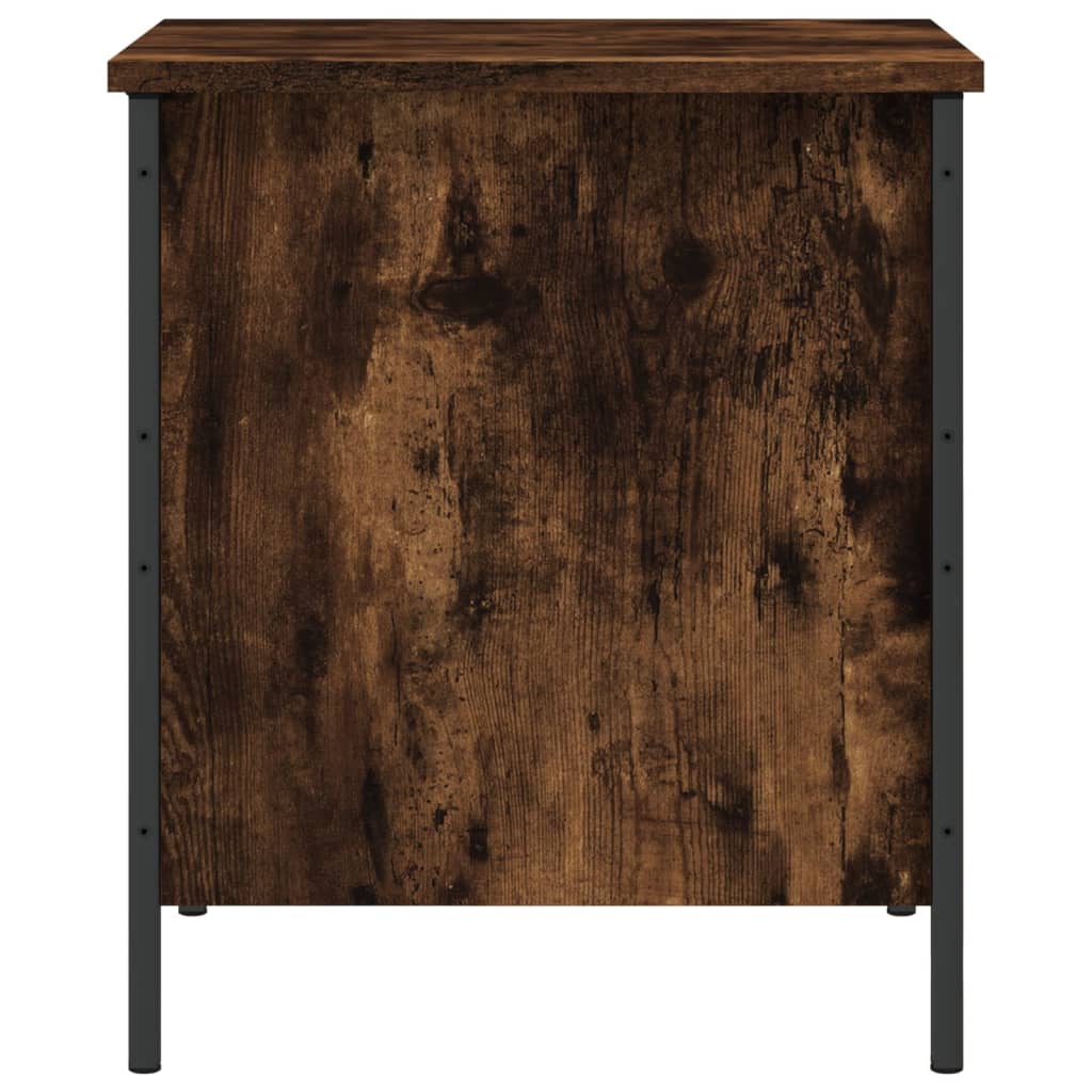 Banc de rangement chêne fumé 40x42,5x50 cm bois d'ingénierie Bancs coffres vidaXL   