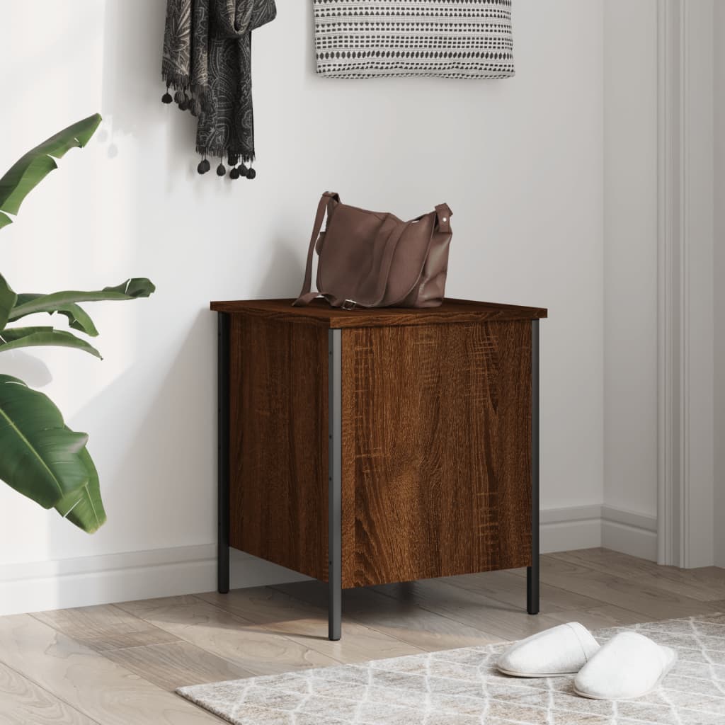 Banc de rangement chêne marron 40x42,5x50 cm bois d'ingénierie Bancs coffres vidaXL   