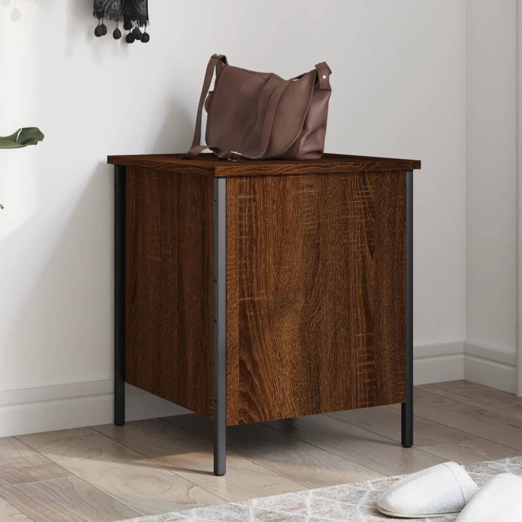 Banc de rangement chêne marron 40x42,5x50 cm bois d'ingénierie Bancs coffres vidaXL   