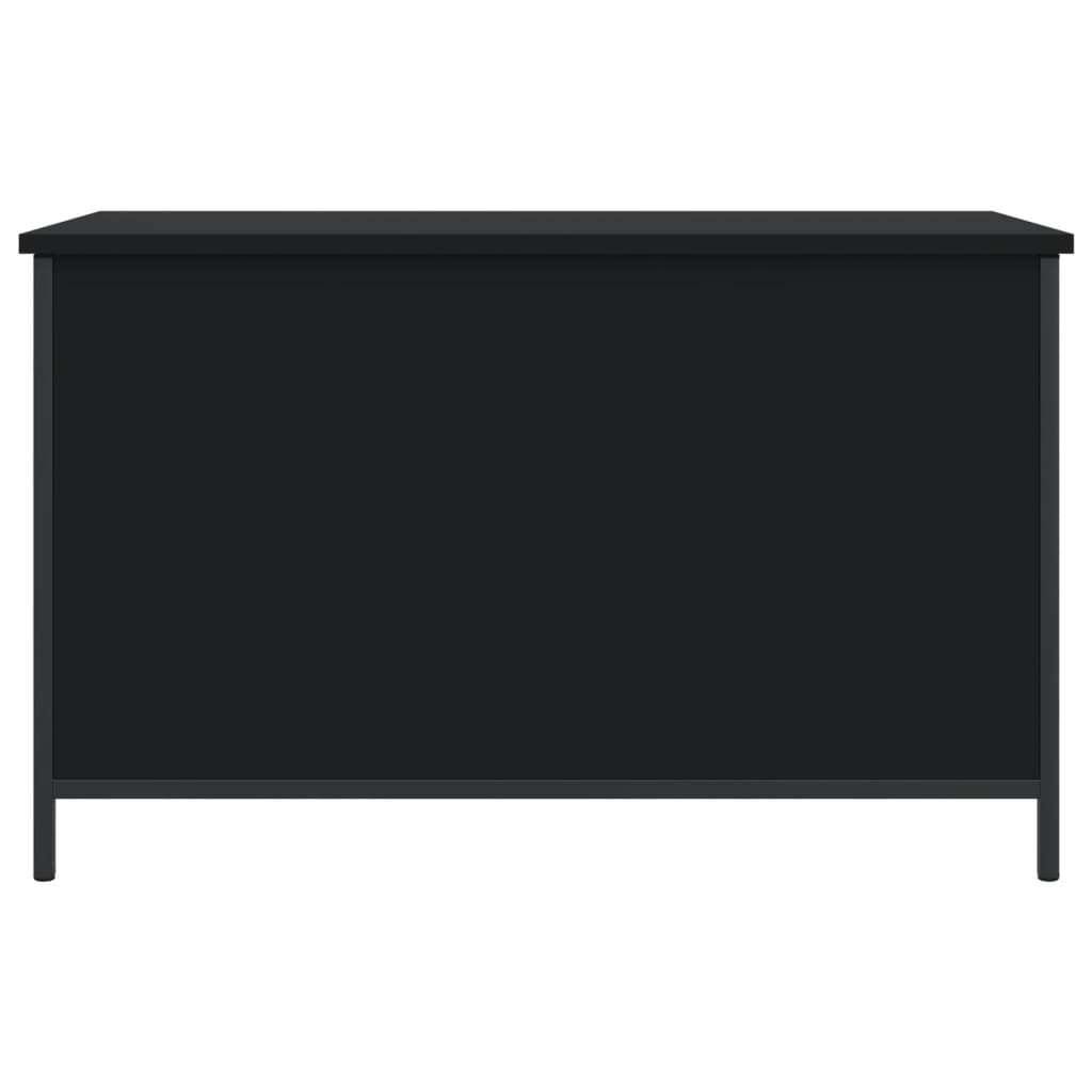 Banc de rangement noir 80x42,5x50 cm bois d'ingénierie Bancs coffres vidaXL   