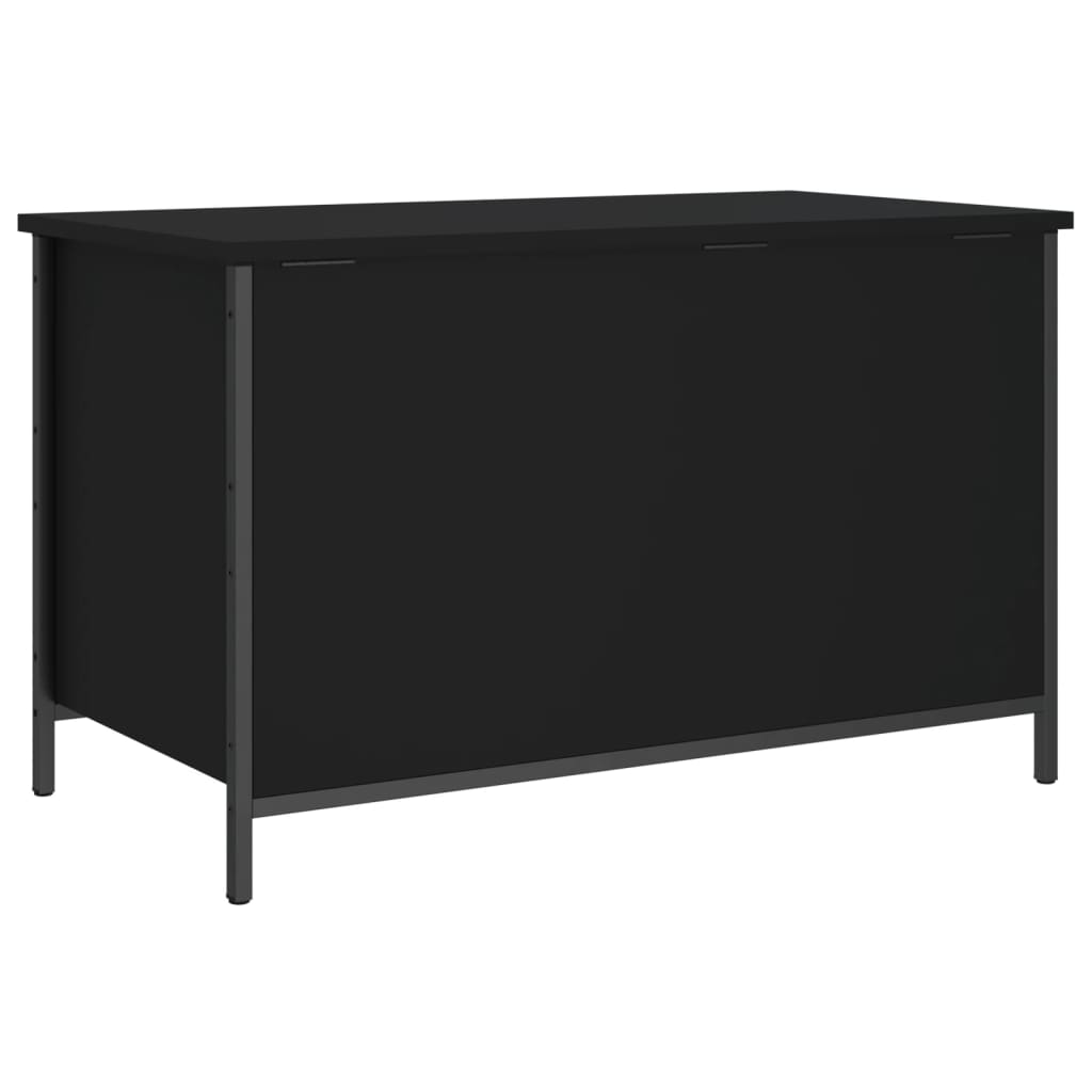 Banc de rangement noir 80x42,5x50 cm bois d'ingénierie Bancs coffres vidaXL   