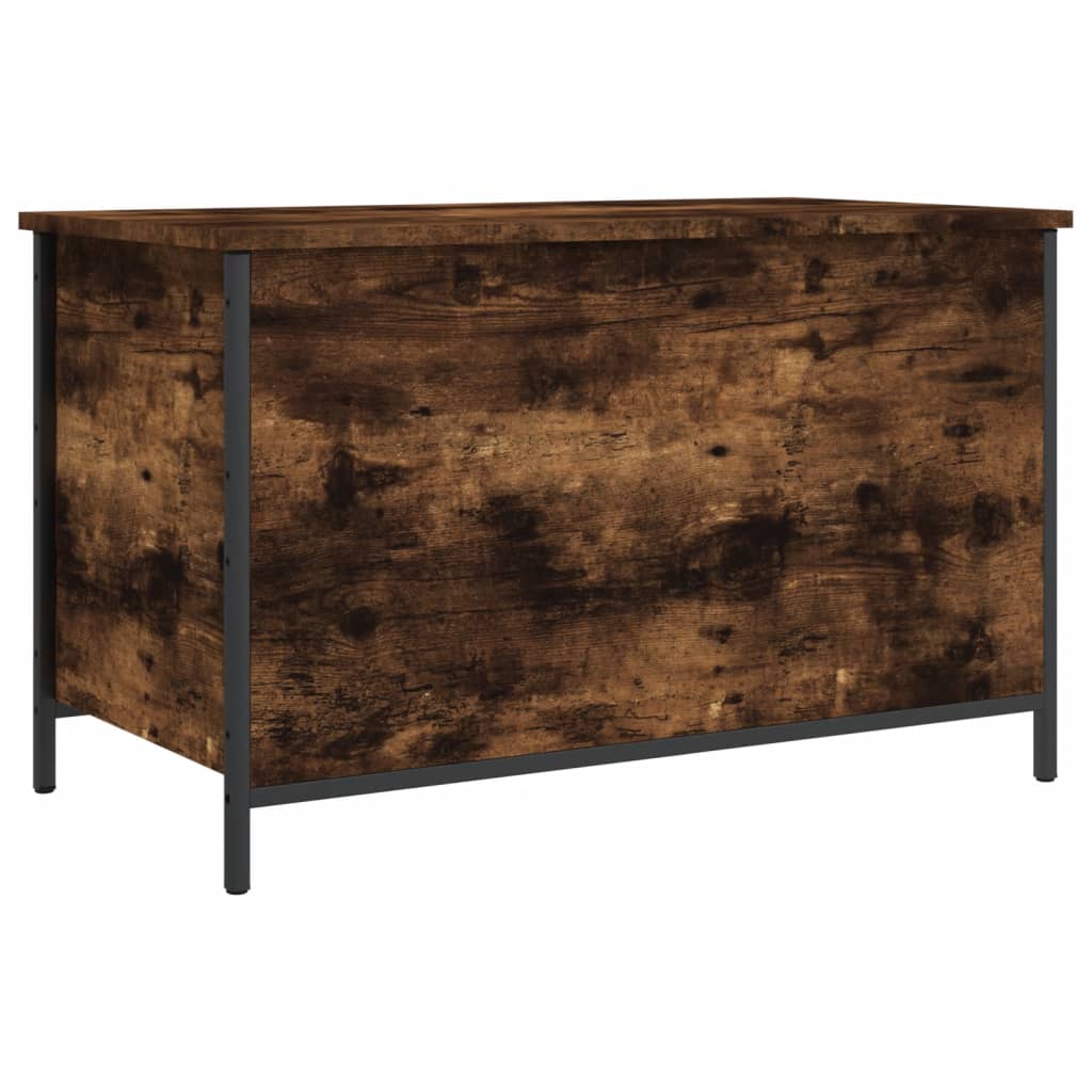 Banc de rangement chêne fumé 80x42,5x50 cm bois d'ingénierie Bancs coffres vidaXL   