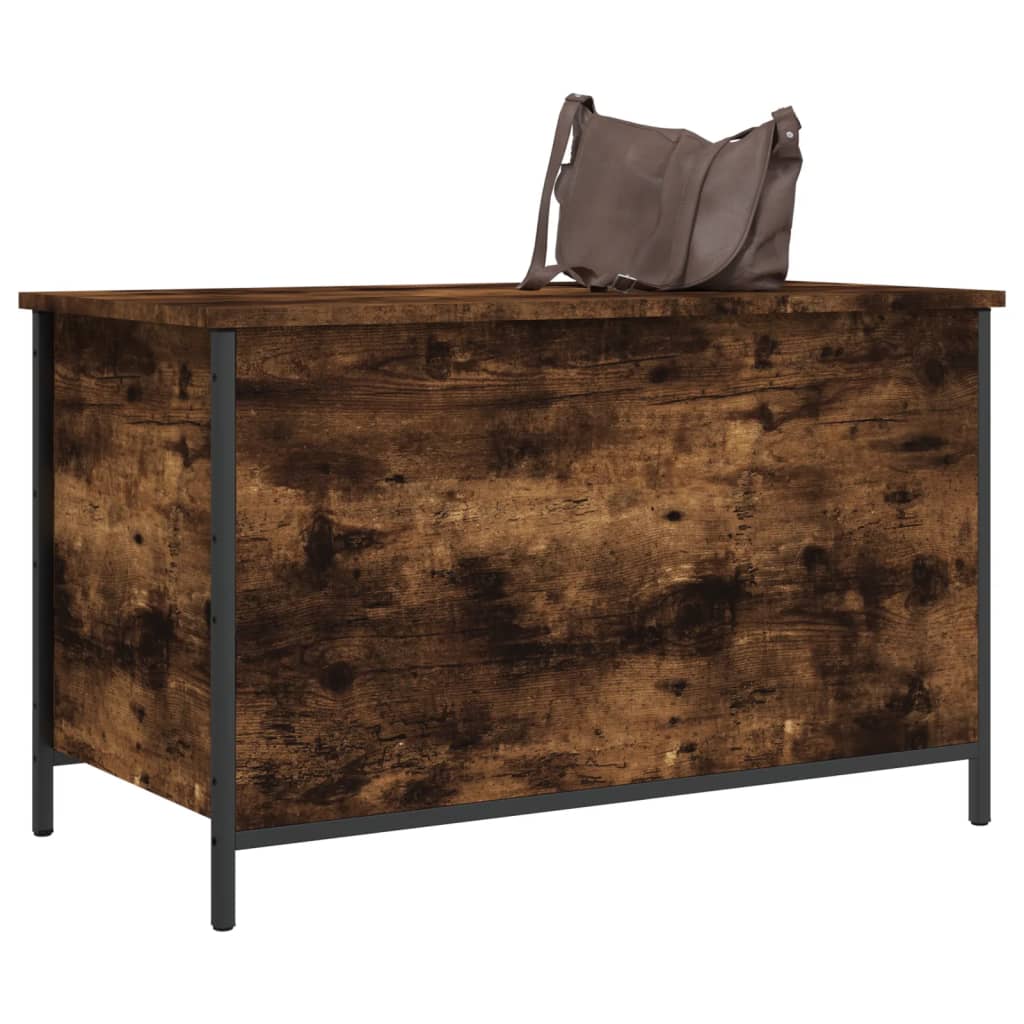 Banc de rangement chêne fumé 80x42,5x50 cm bois d'ingénierie Bancs coffres vidaXL   