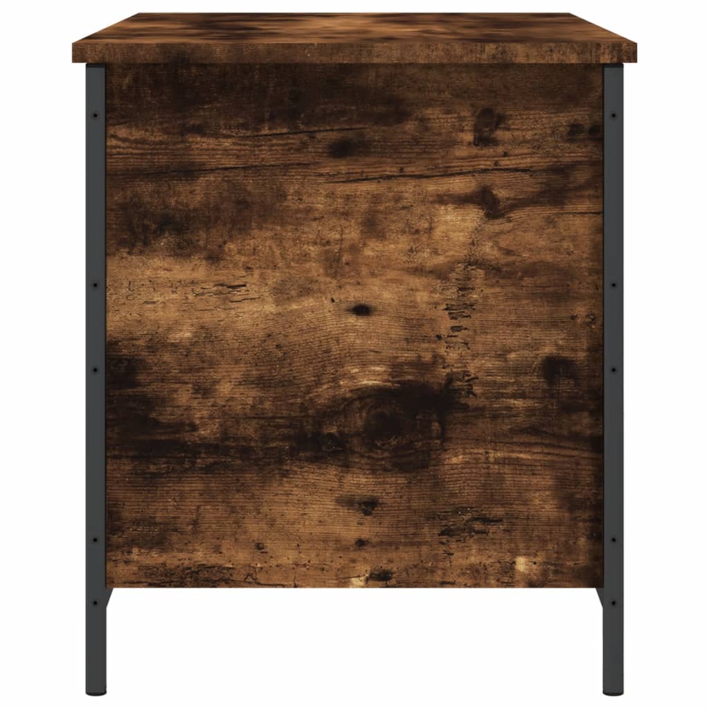 Banc de rangement chêne fumé 80x42,5x50 cm bois d'ingénierie Bancs coffres vidaXL   