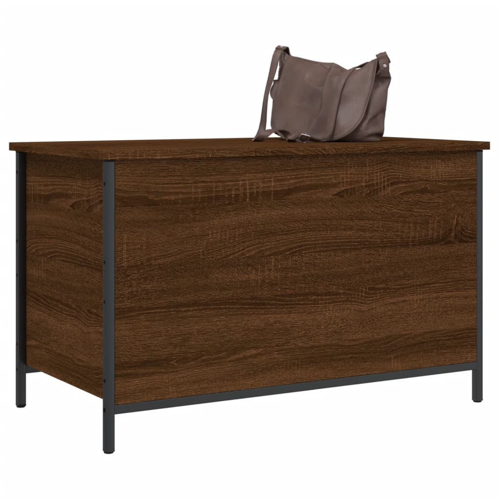 Banc de rangement chêne marron 80x42,5x50 cm bois d'ingénierie Bancs coffres vidaXL   