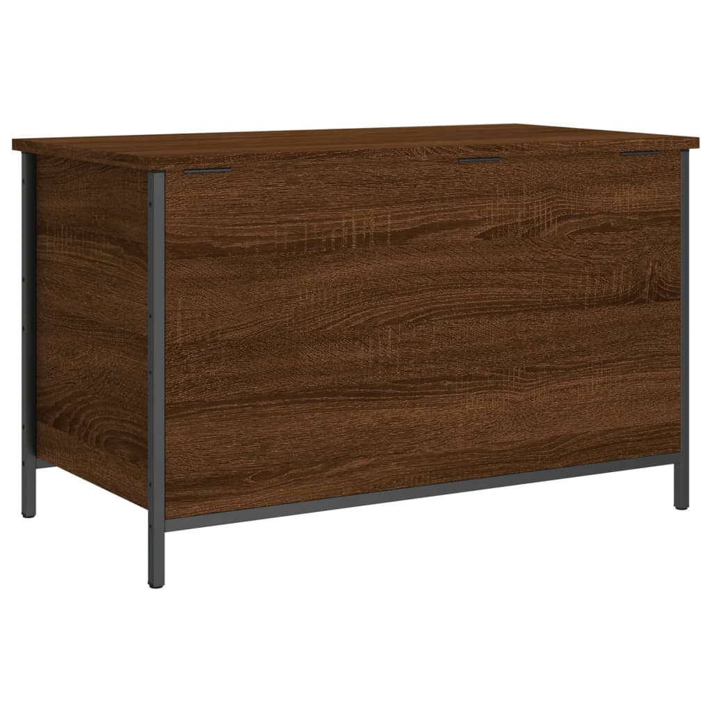 Banc de rangement chêne marron 80x42,5x50 cm bois d'ingénierie Bancs coffres vidaXL   