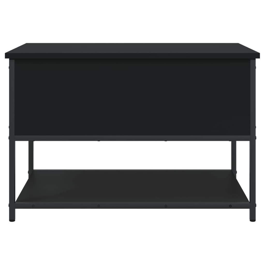 Banc de rangement noir 70x42,5x47 cm bois d'ingénierie Bancs coffres vidaXL   