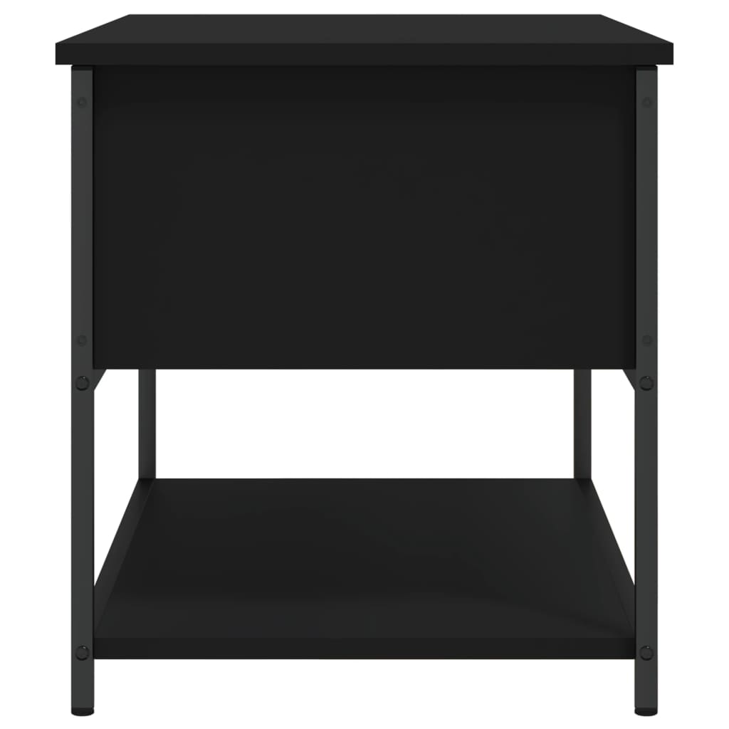 Banc de rangement noir 70x42,5x47 cm bois d'ingénierie Bancs coffres vidaXL   