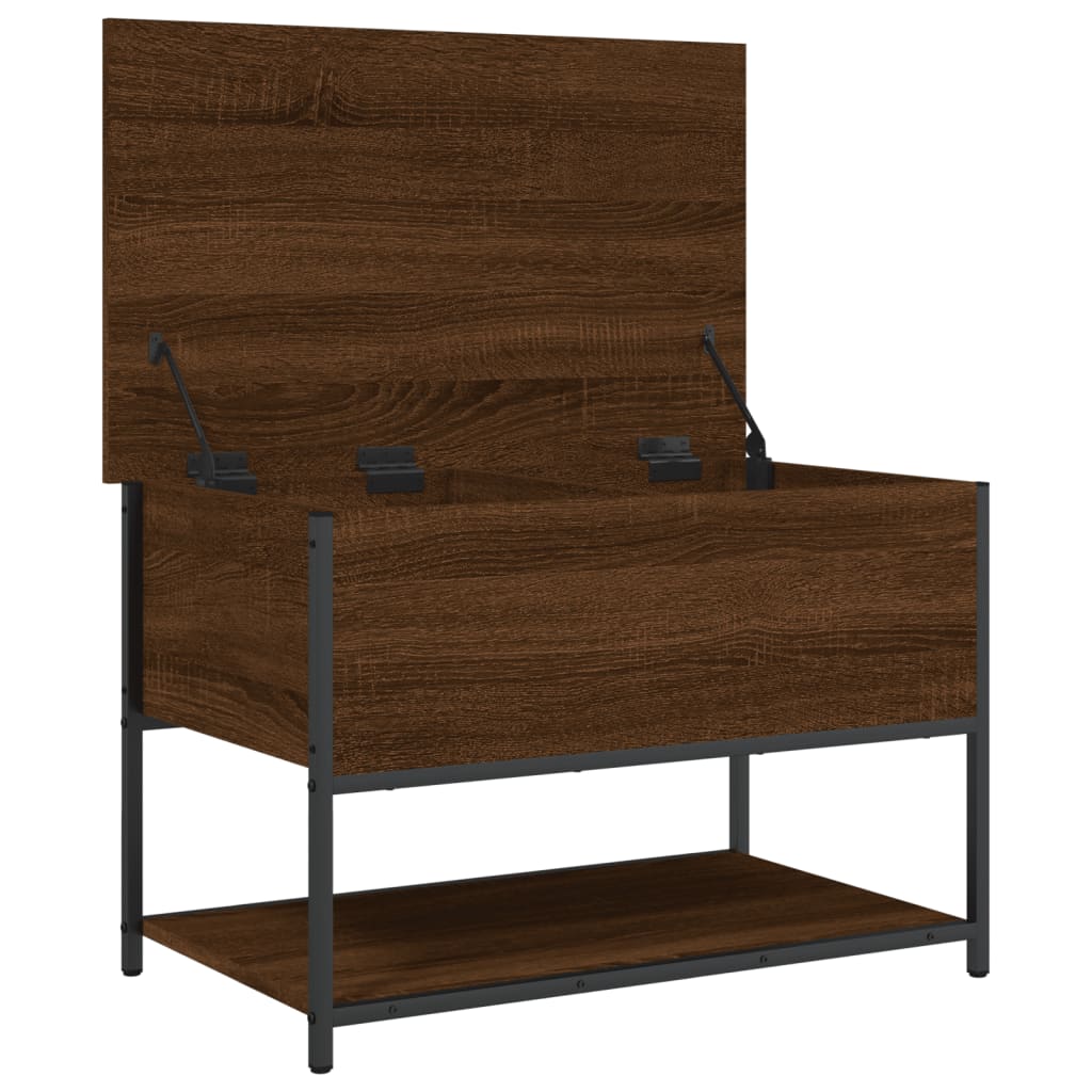 Banc de rangement chêne marron 70x42,5x47 cm bois d'ingénierie Bancs coffres vidaXL   