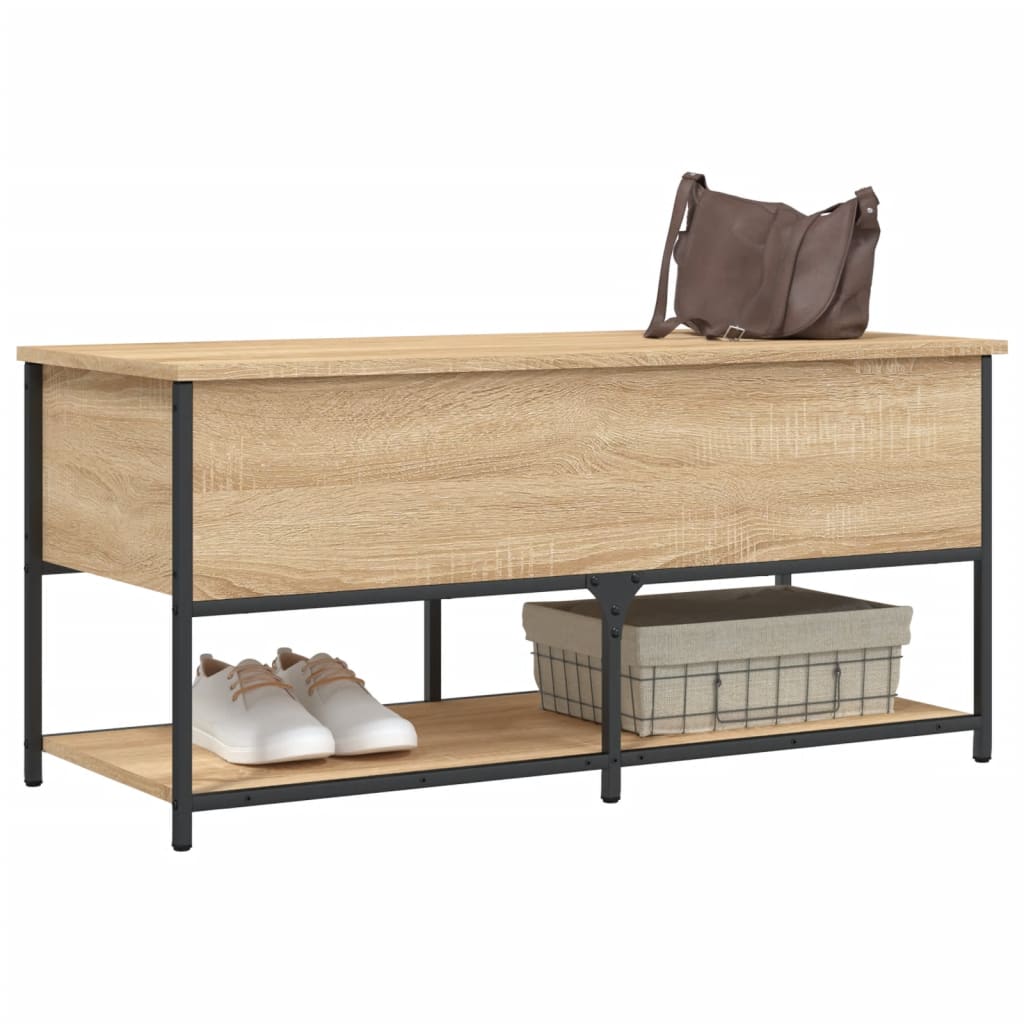 Banc de rangement chêne sonoma 100x42,5x47 cm bois d'ingénierie Bancs coffres vidaXL   