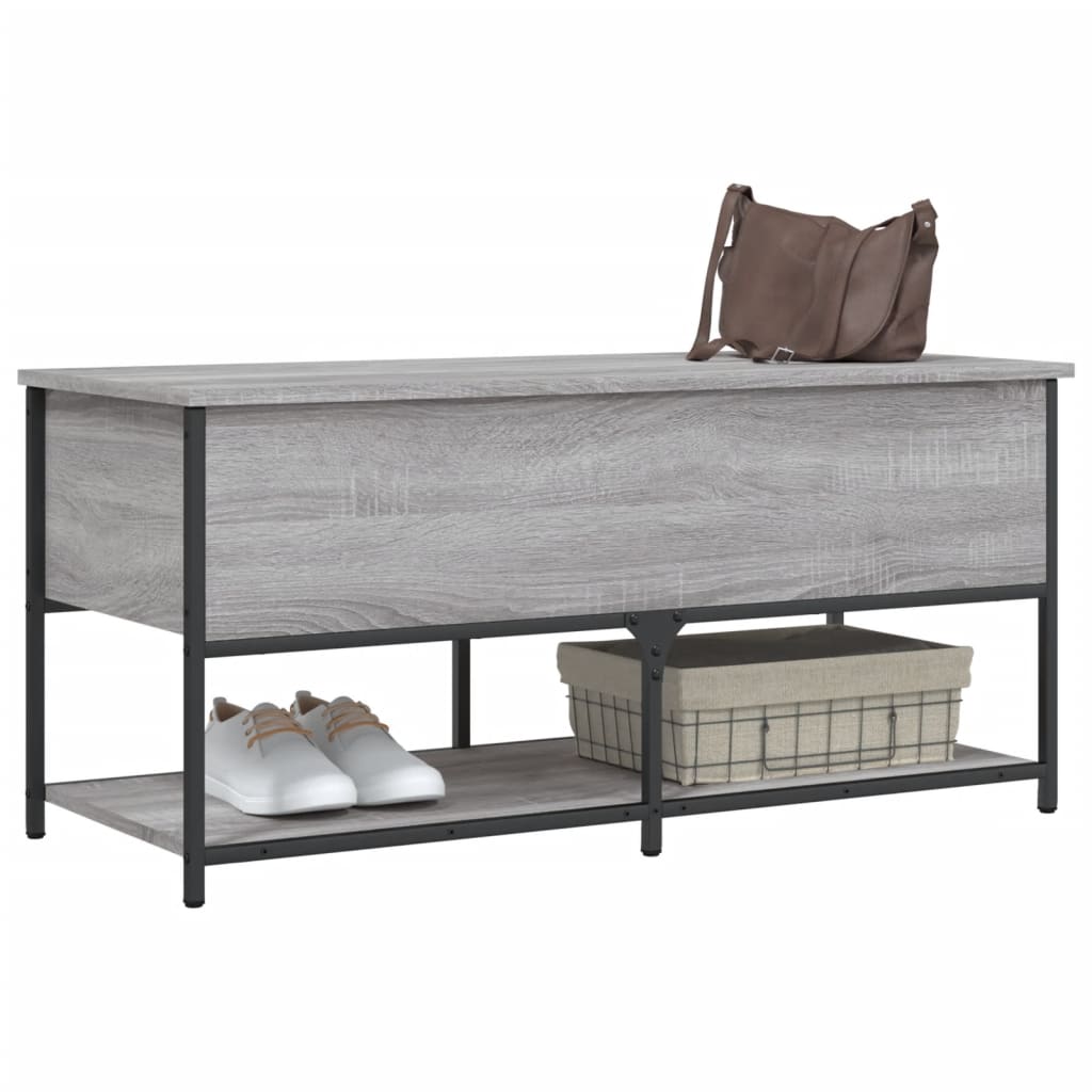 Banc de rangement sonoma gris 100x42,5x47 cm bois d'ingénierie Bancs coffres vidaXL   