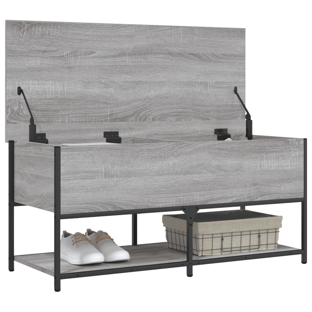 Banc de rangement sonoma gris 100x42,5x47 cm bois d'ingénierie Bancs coffres vidaXL   