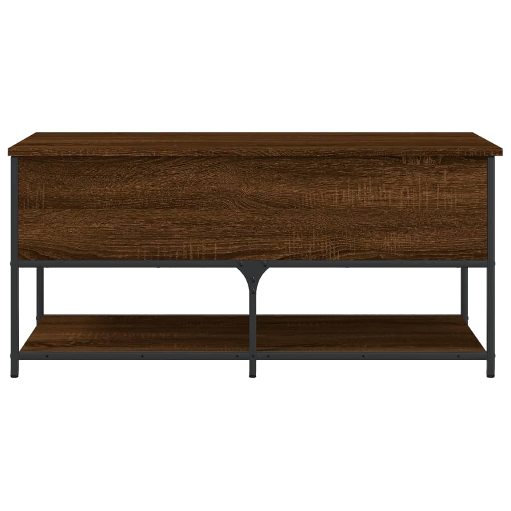 Banc de rangement chêne marron 100x42,5x47 cm bois d'ingénierie Bancs coffres vidaXL   