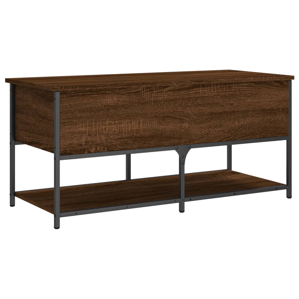 Banc de rangement chêne marron 100x42,5x47 cm bois d'ingénierie Bancs coffres vidaXL   