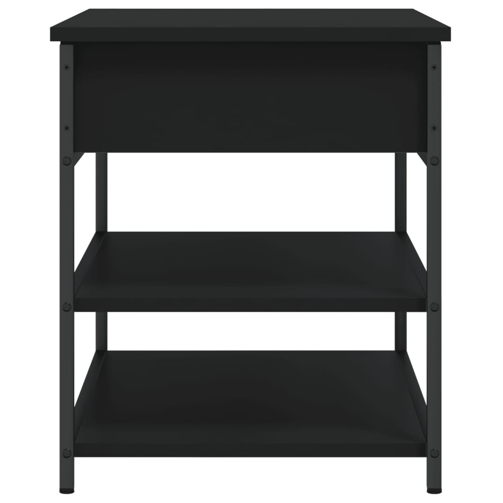 Banc à chaussures noir 70x42,5x50 cm bois d'ingénierie Bancs coffres vidaXL   