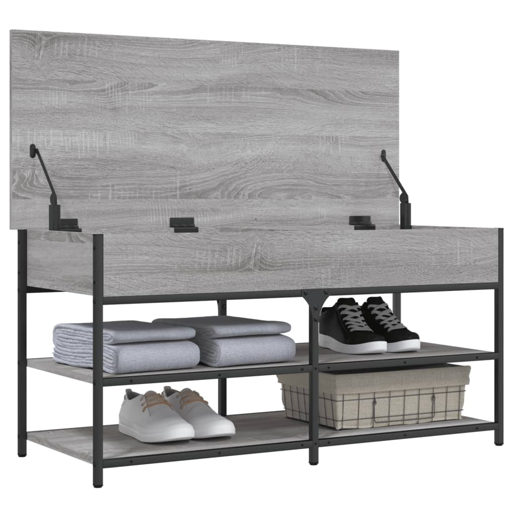 Banc à chaussures sonoma gris 100x42,5x50 cm bois d'ingénierie Bancs coffres vidaXL   