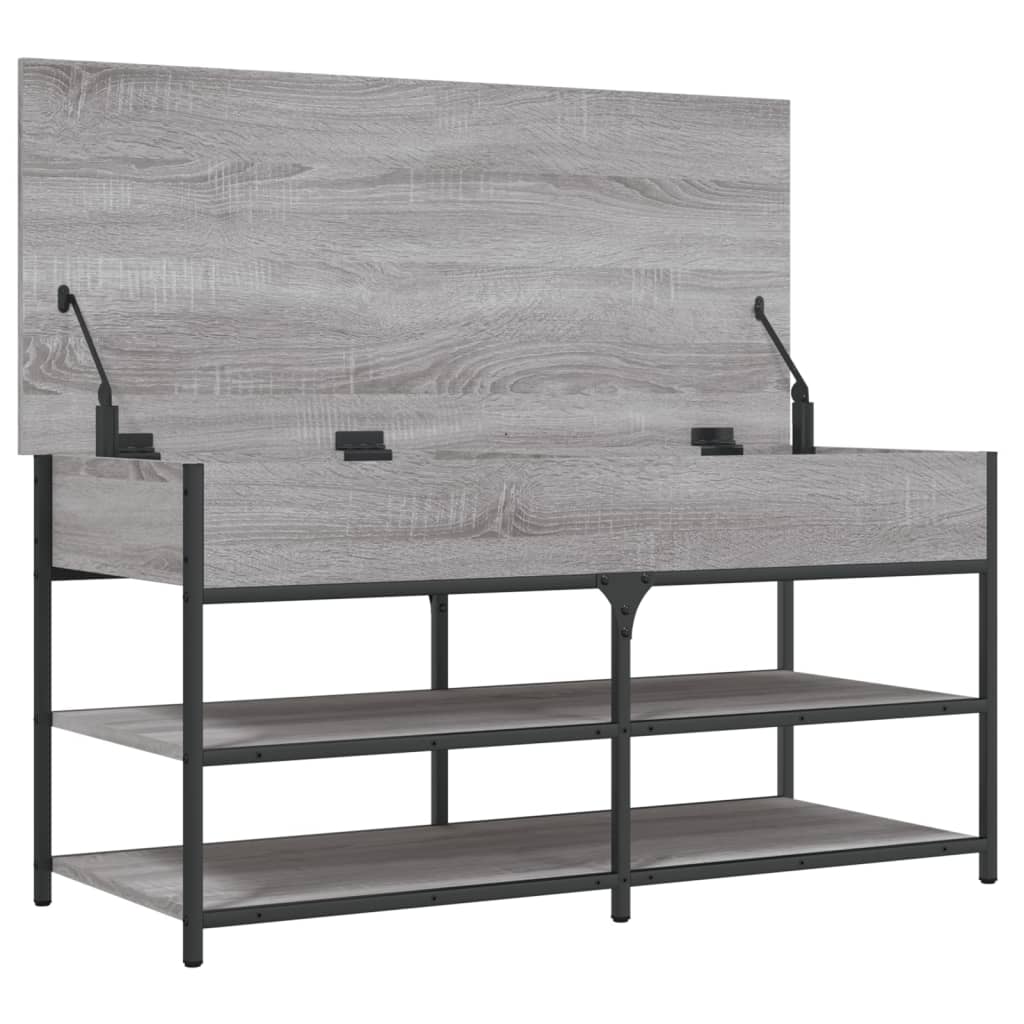 Banc à chaussures sonoma gris 100x42,5x50 cm bois d'ingénierie Bancs coffres vidaXL   