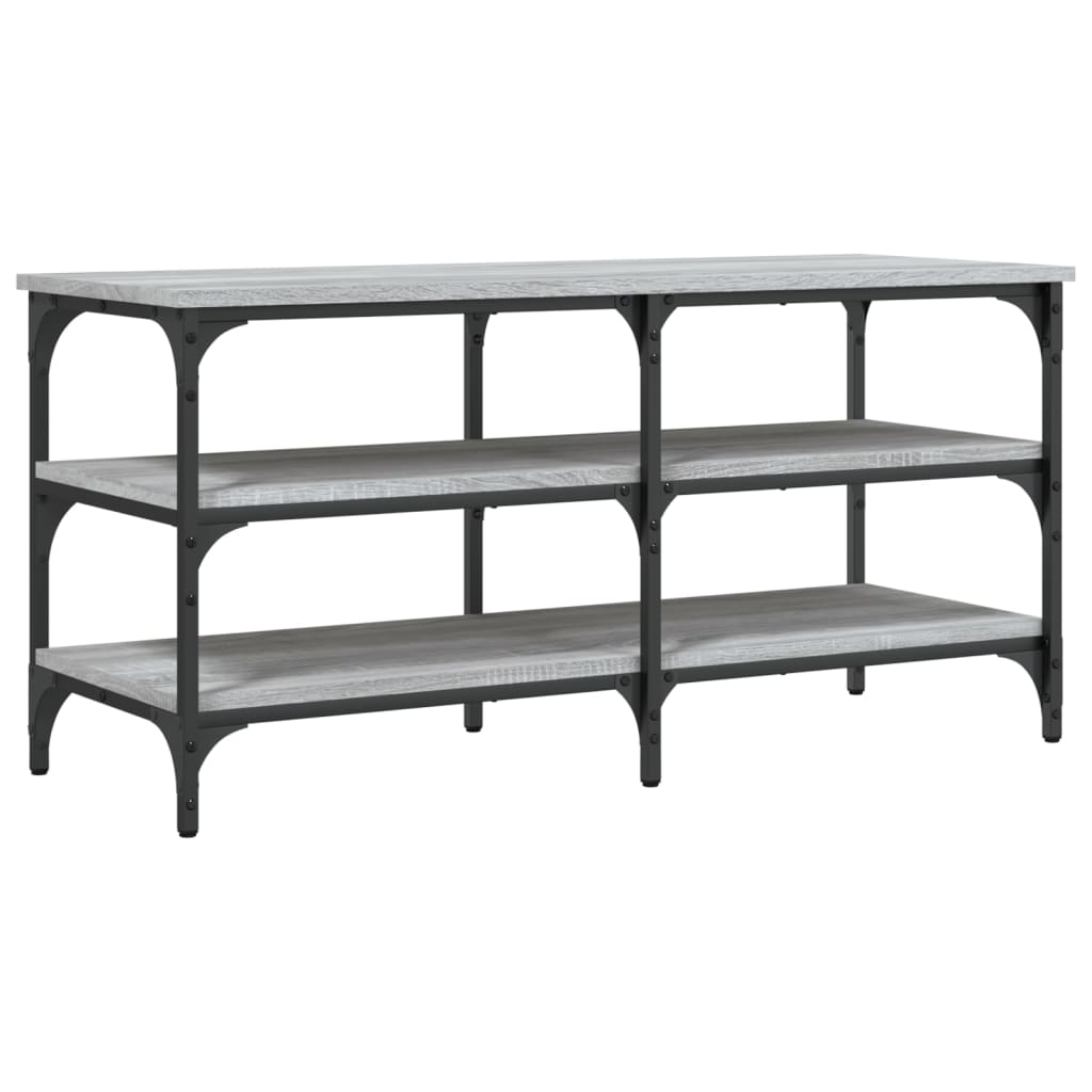 Banc à chaussures sonoma gris 100x38,5x49 cm bois d'ingénierie Bancs coffres vidaXL   