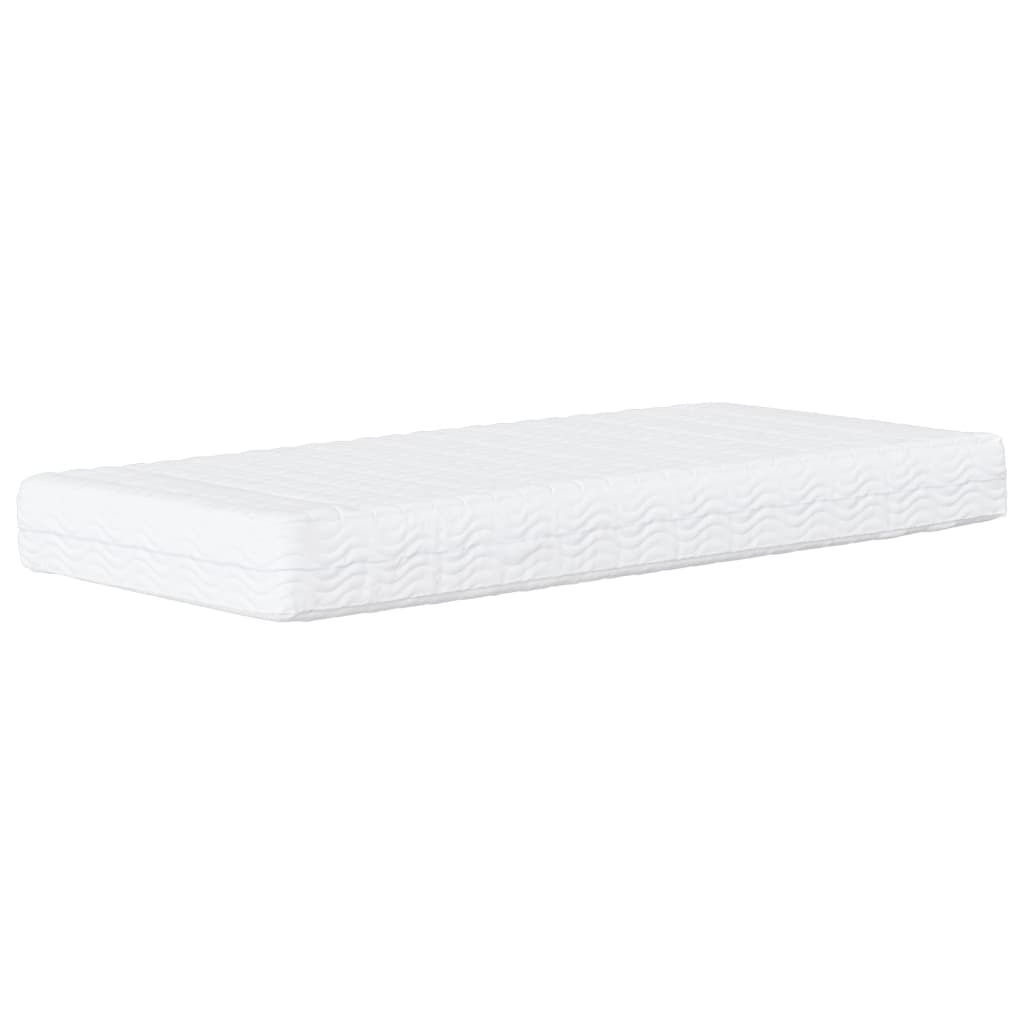 Lit avec matelas noir 80x200 cm tissu Lits & cadres de lit vidaXL   