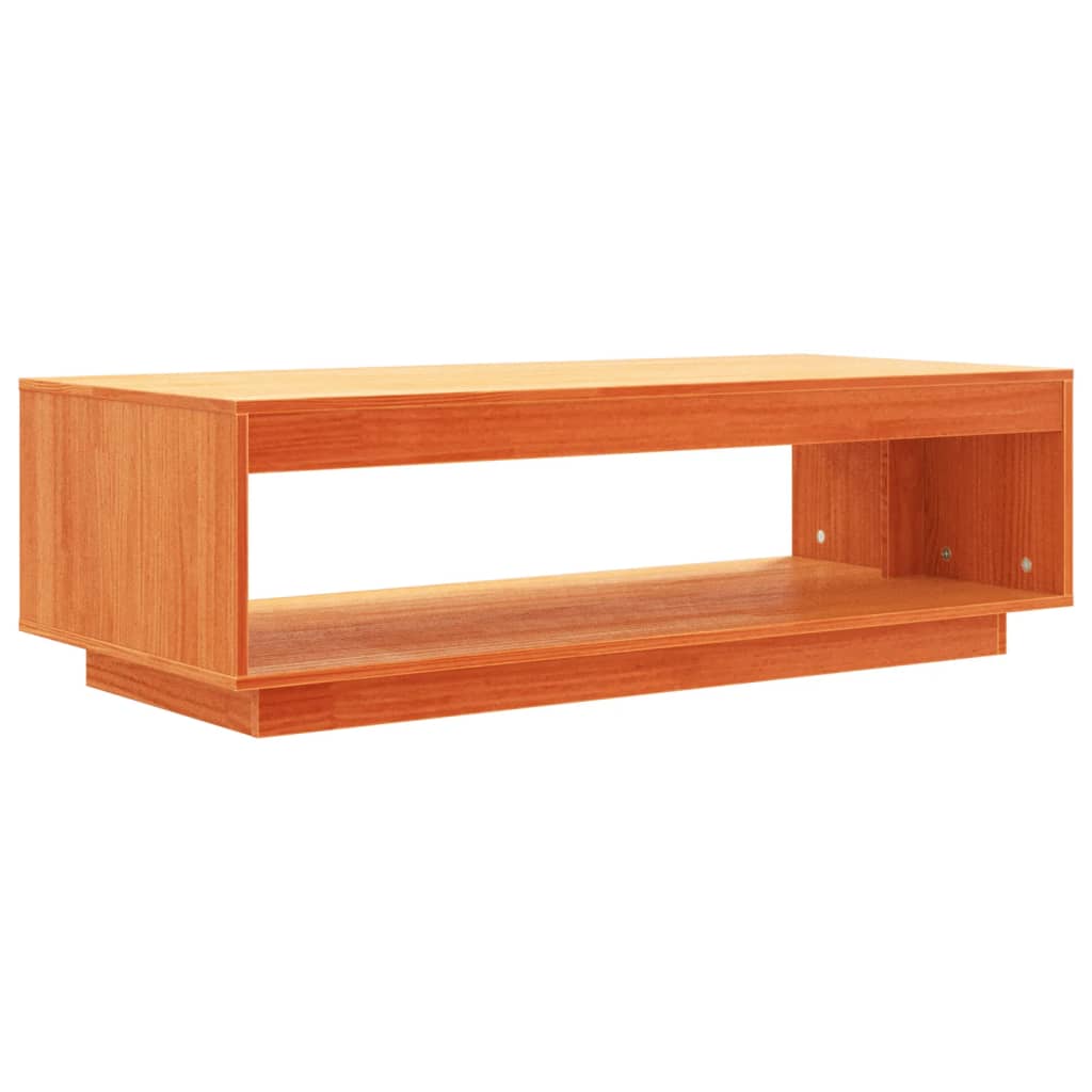 Table basse cire marron 110x50x33,5 cm bois massif de pin Tables basses vidaXL   