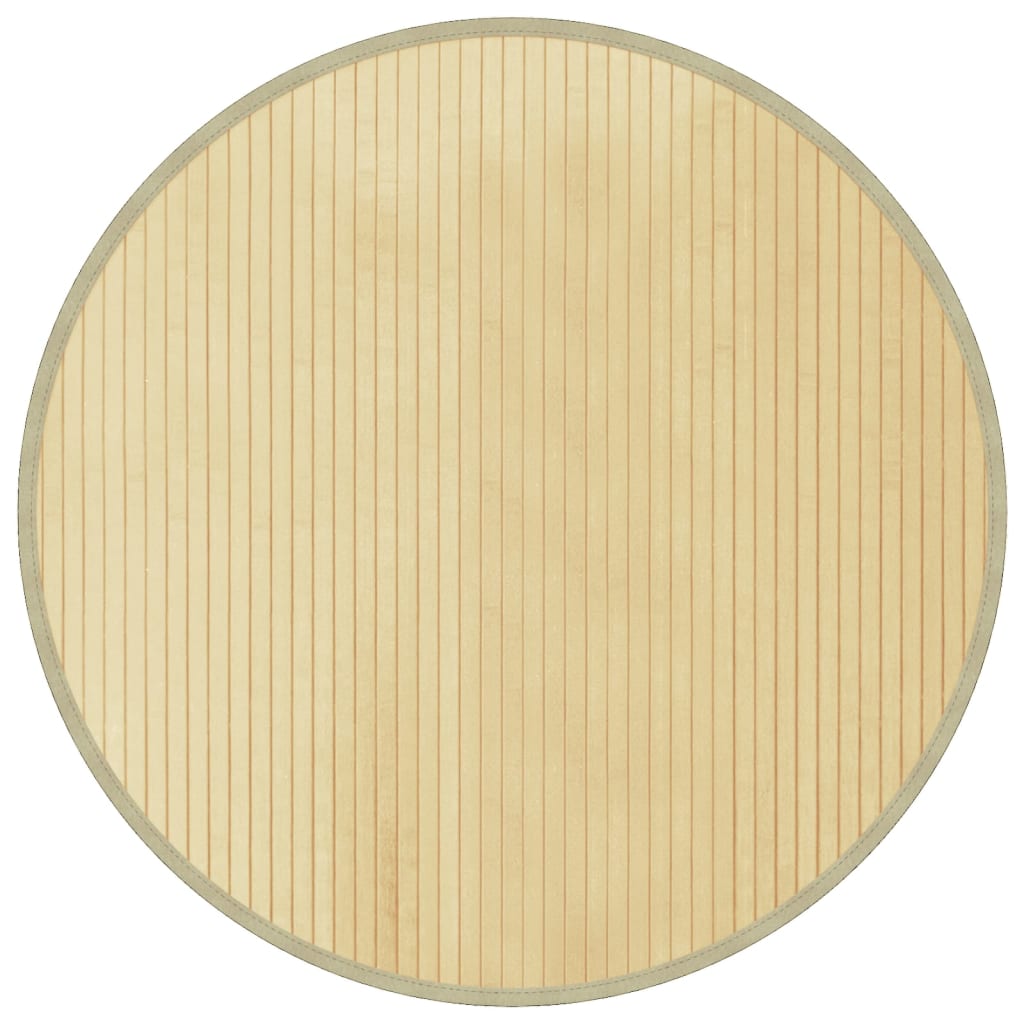 Tapis rond naturel clair 80 cm bambou Tapis vidaXL   