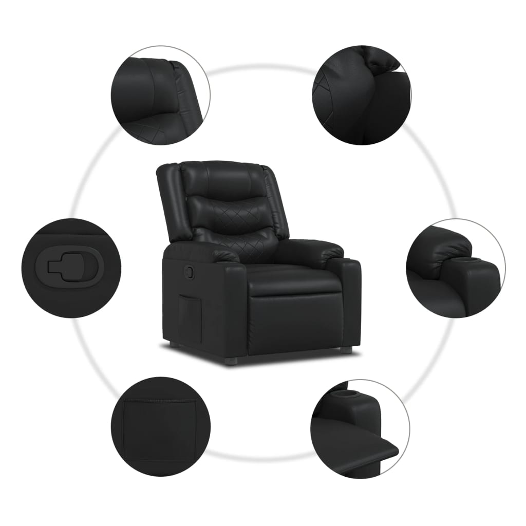 Fauteuil inclinable Noir Similicuir - Xios Store SNC