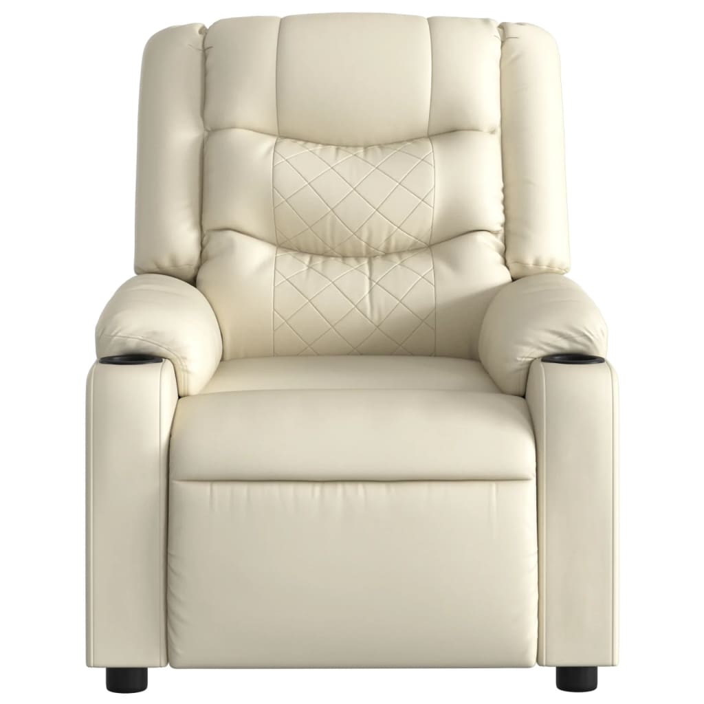 Fauteuil inclinable Crème Similicuir - Xios Store SNC