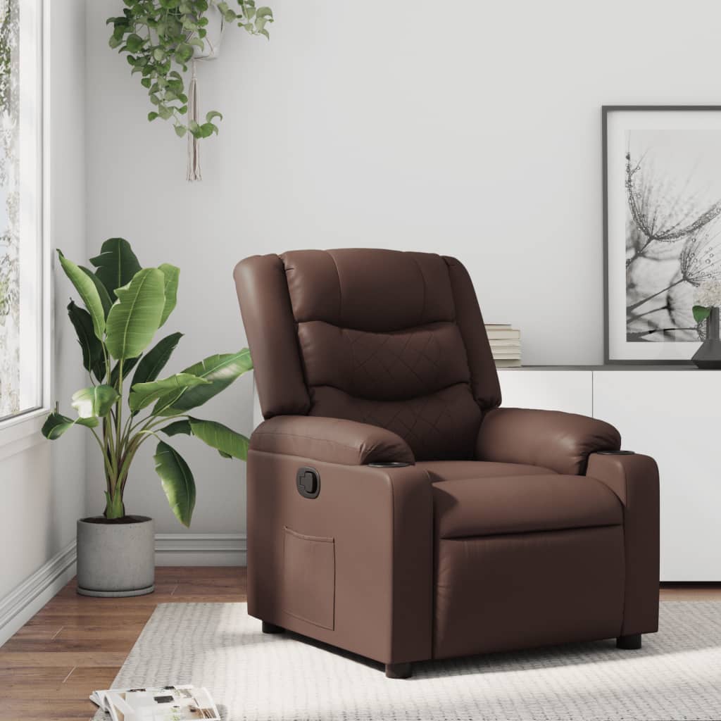 Fauteuil inclinable Marron Similicuir - Xios Store SNC