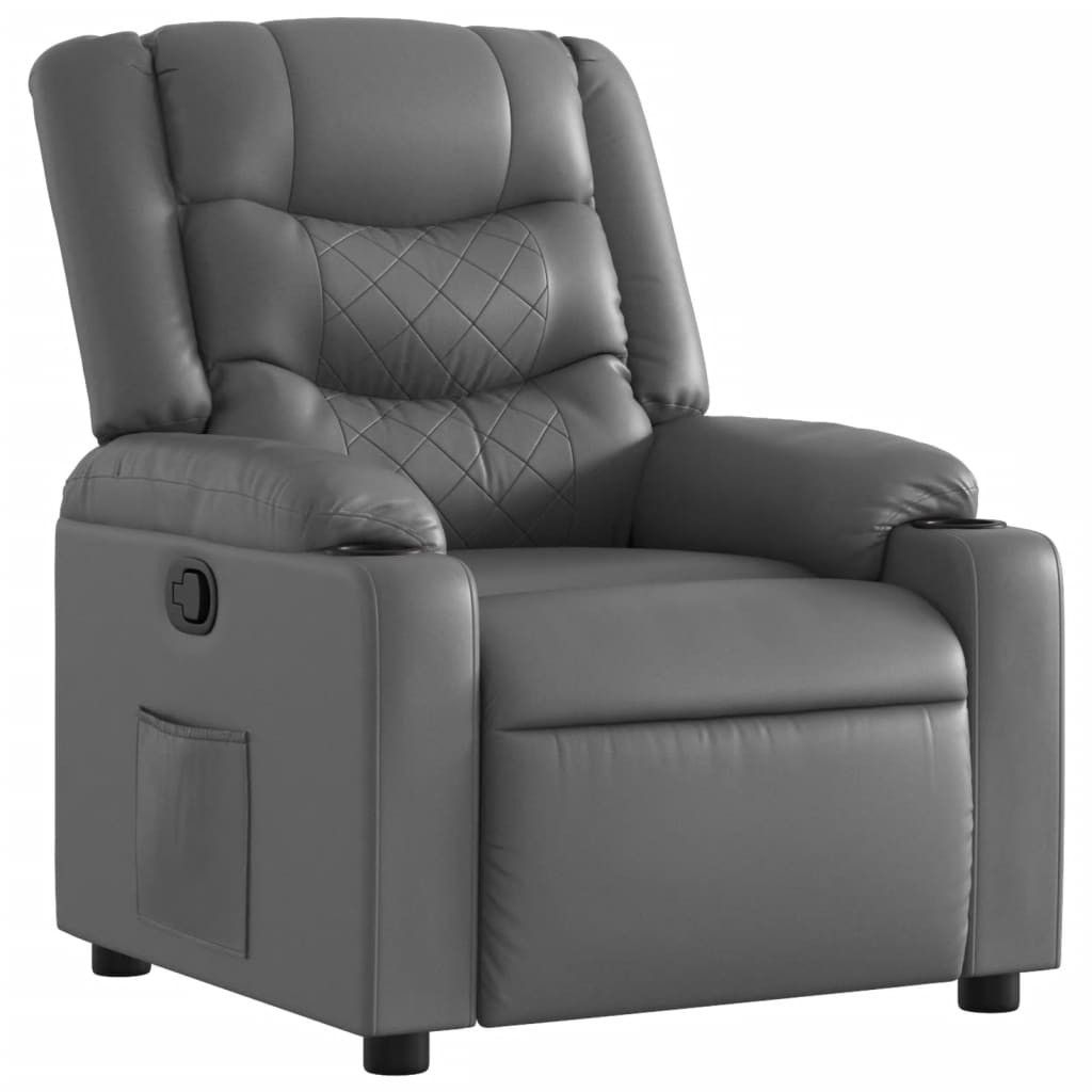 Fauteuil inclinable Gris Similicuir - Xios Store SNC