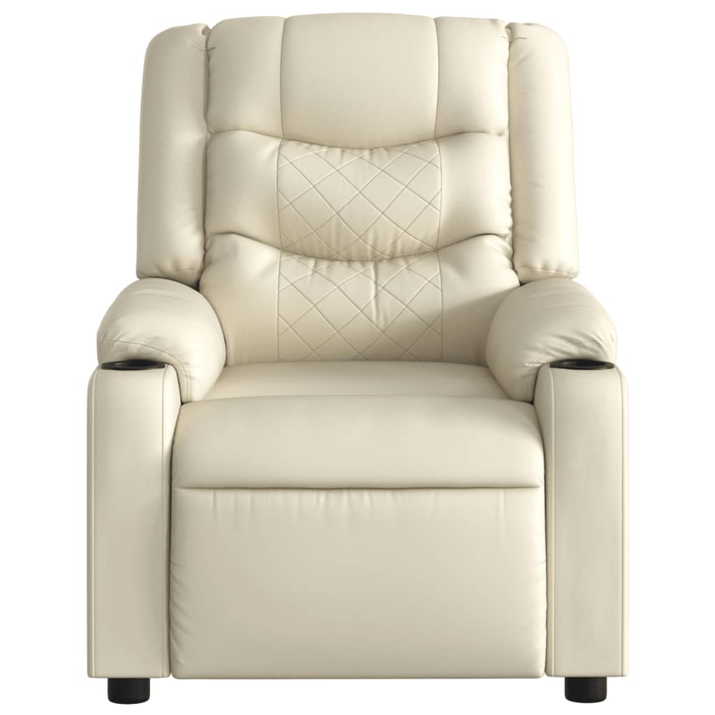 Fauteuil inclinable de massage Crème Similicuir - Xios Store SNC