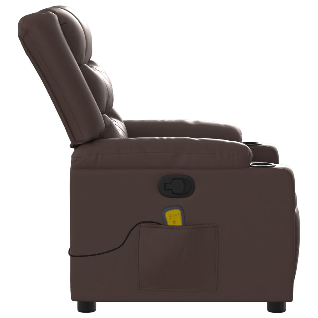 Fauteuil de massage inclinable Marron Similicuir - Xios Store SNC