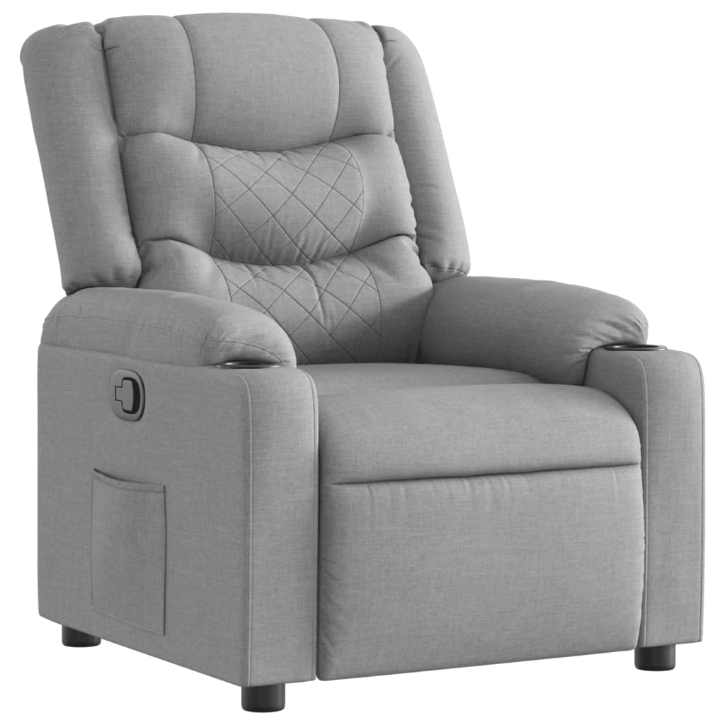 Fauteuil inclinable Gris clair Tissu Fauteuils vidaXL   