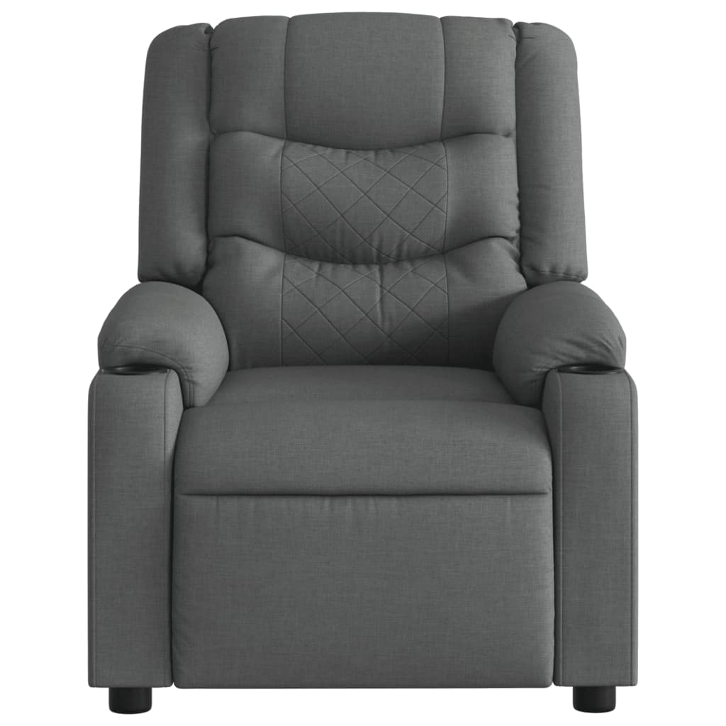 Fauteuil inclinable Gris foncé Tissu Fauteuils vidaXL   